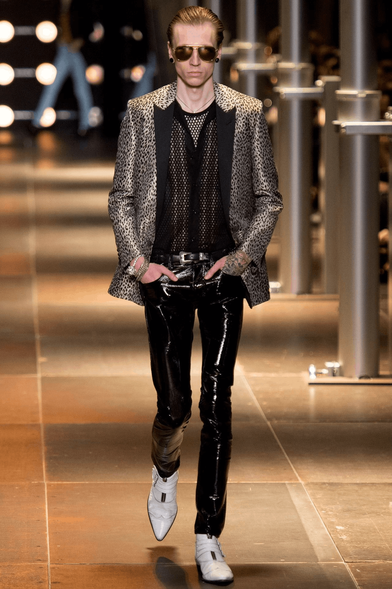 Saint Laurent Paris Saint Laurent Leopard Print Smoking Jacket Size US XS / EU 42 / 0 - 9 Thumbnail
