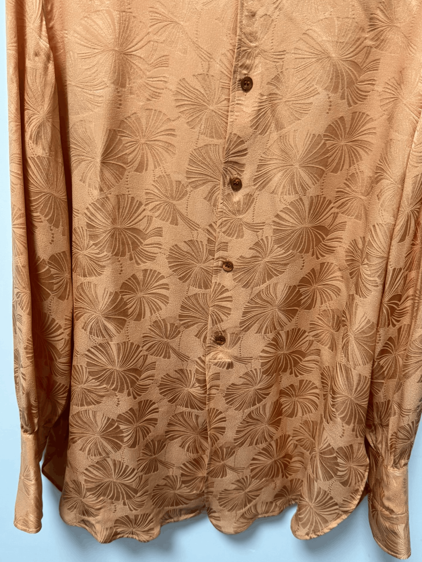 Saint Laurent Paris Saint Laurent Floral Silk Shirt Size L / US 10 / IT 46 - 3 Thumbnail