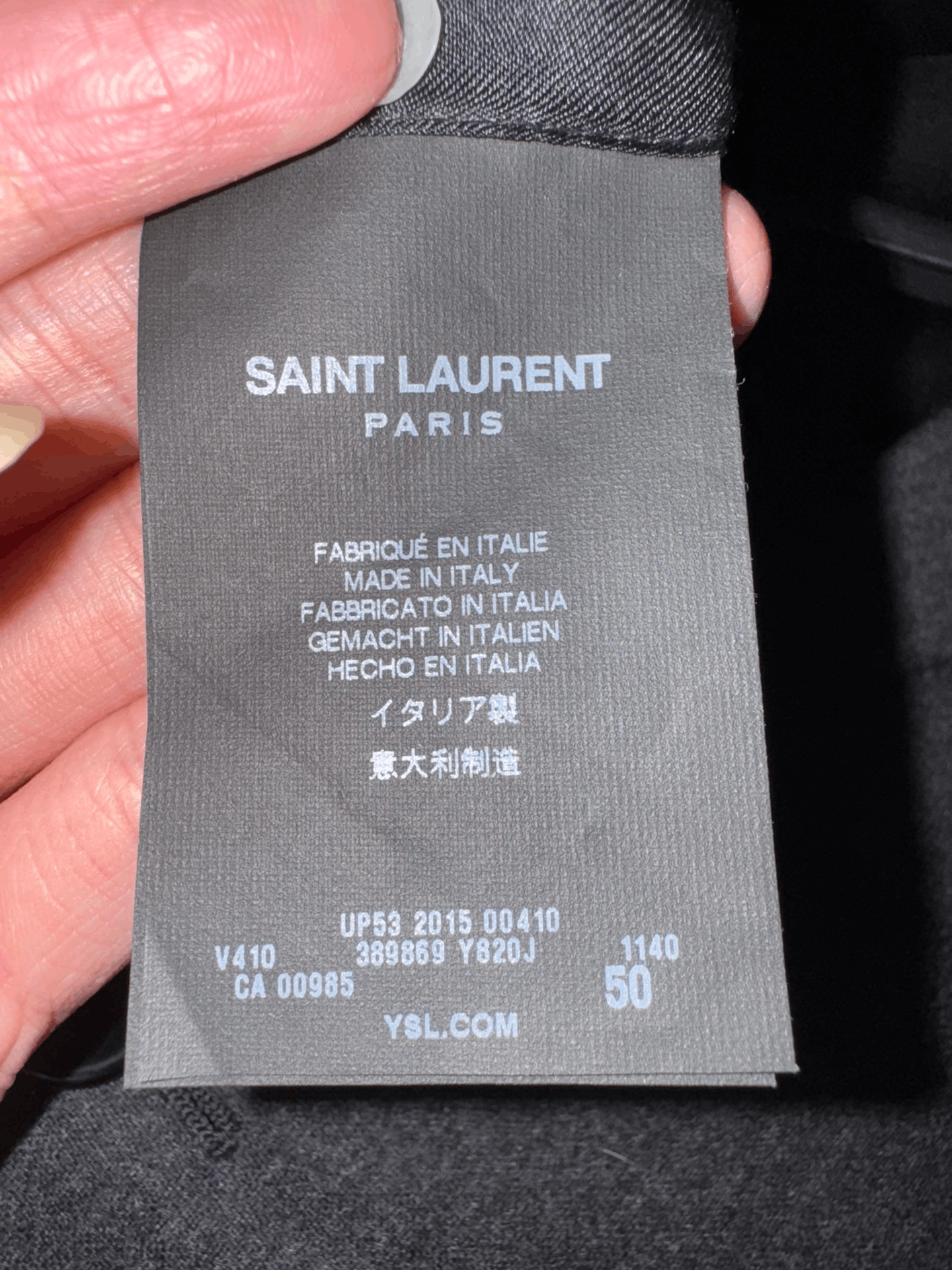 Saint Laurent Paris Saint Laurent Black Gray Wool Suit Jacket Size US M / EU 48-50 / 2 - 7 Thumbnail