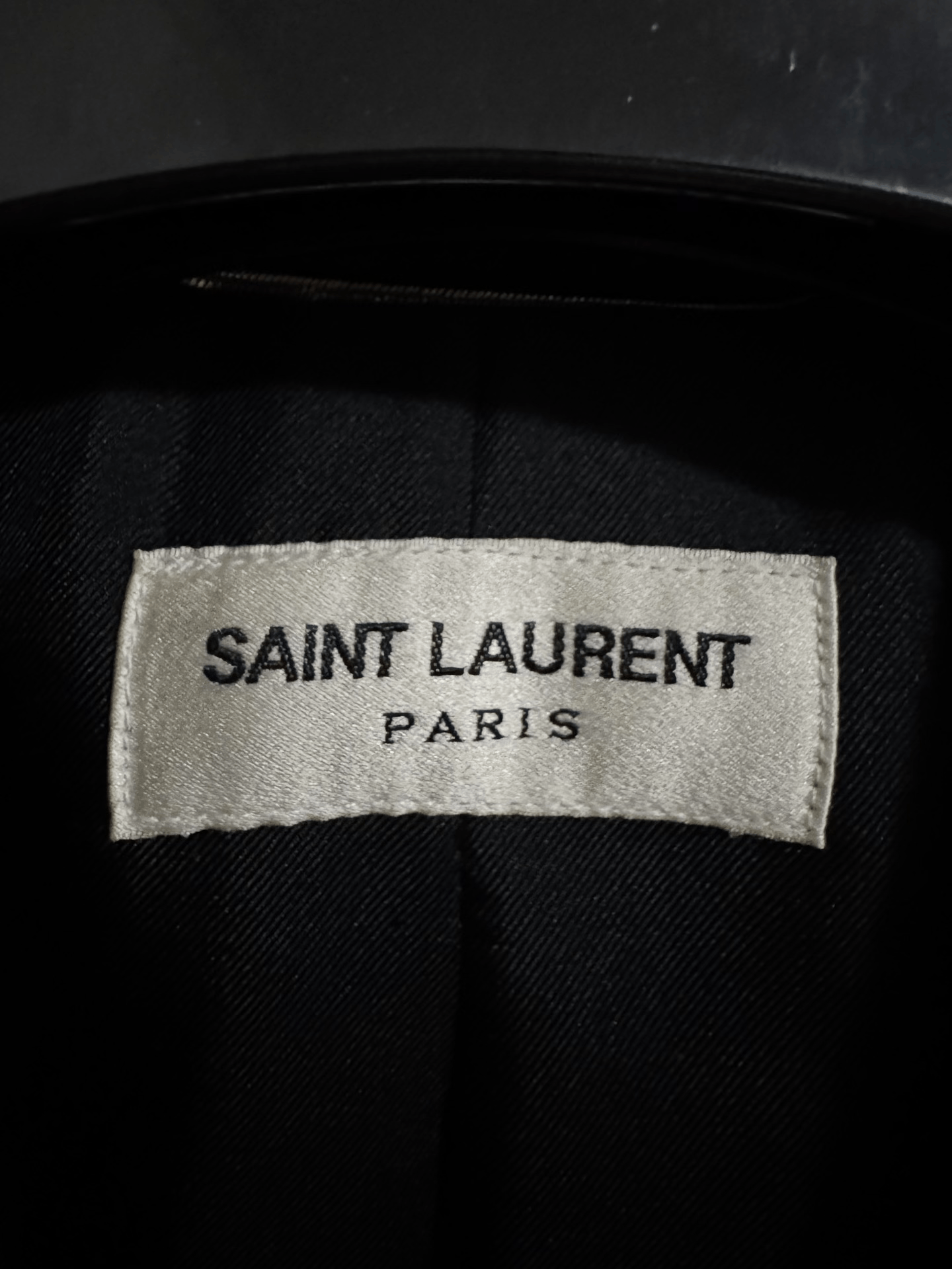 Saint Laurent Paris Saint Laurent Black Gray Wool Suit Jacket Size US M / EU 48-50 / 2 - 5 Thumbnail
