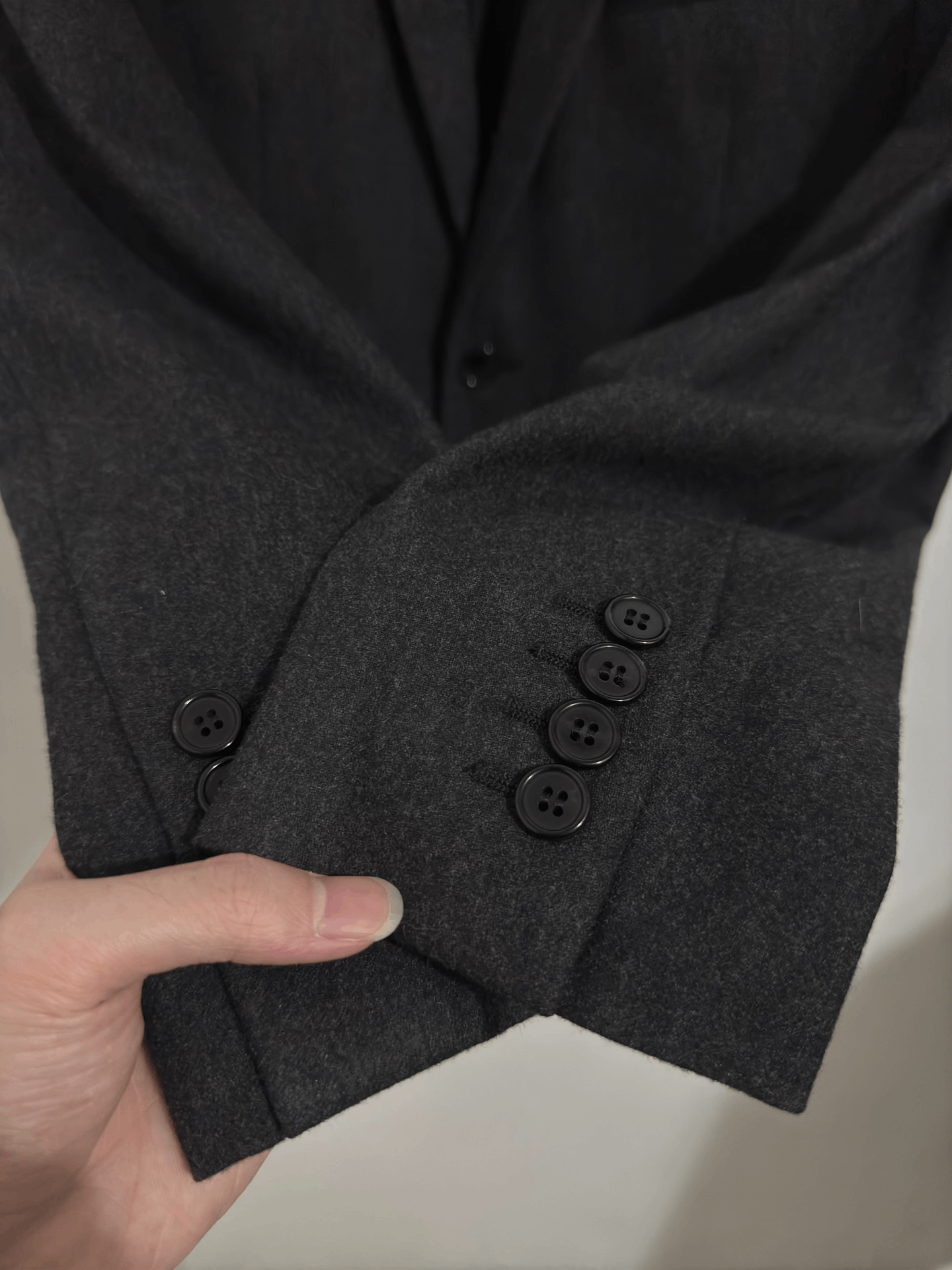 Saint Laurent Paris Saint Laurent Black Gray Wool Suit Jacket Size US M / EU 48-50 / 2 - 4 Thumbnail