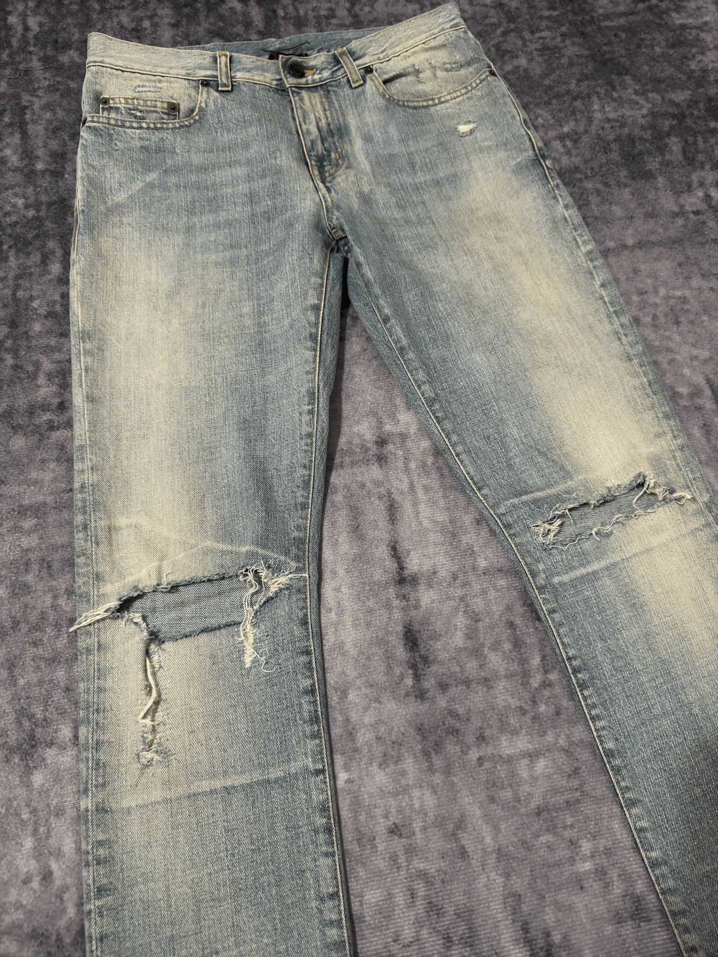 Saint Laurent Paris Saint Laurent Distressed Denim Pants Size US 30 / EU 46 - 3 Thumbnail