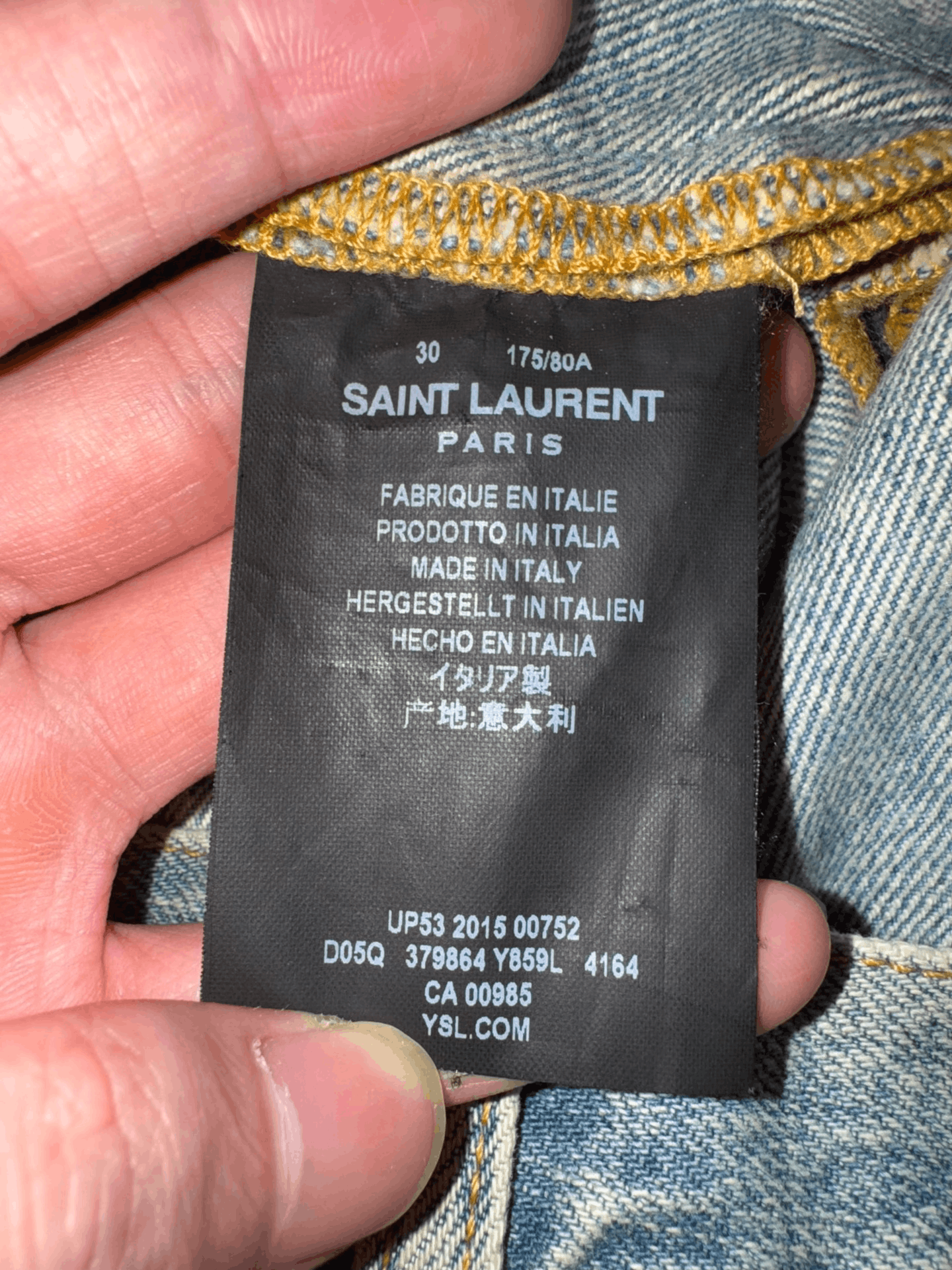 Saint Laurent Paris Saint Laurent Distressed Denim Pants Size US 30 / EU 46 - 7 Thumbnail