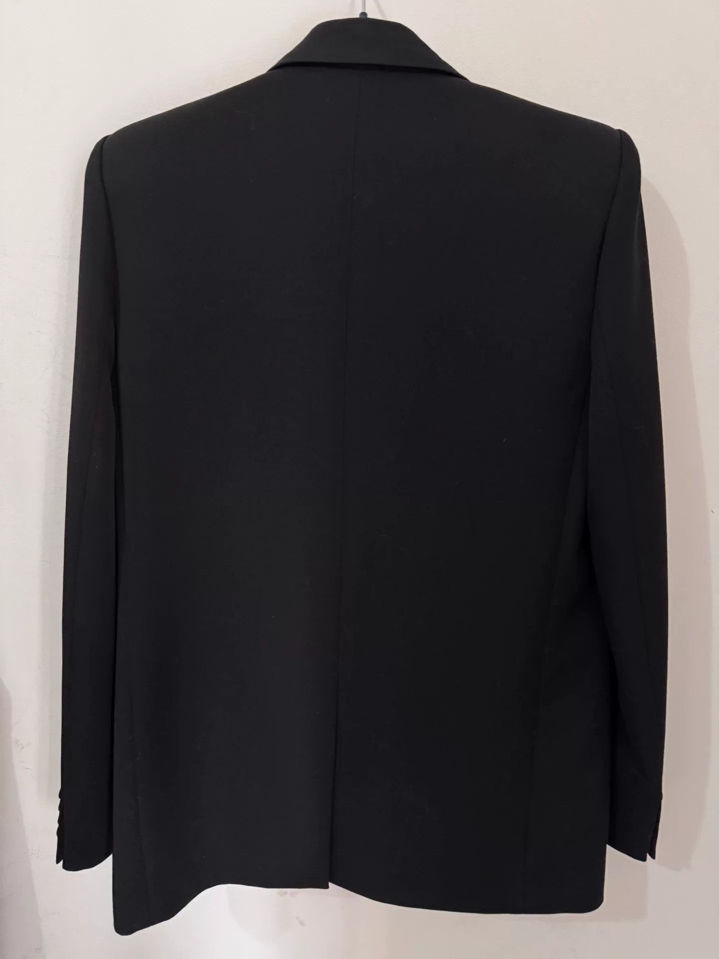 Saint Laurent Paris Saint Laurent Black Satin Smoking Jacket Size US M / EU 48-50 / 2 - 2 Thumbnail