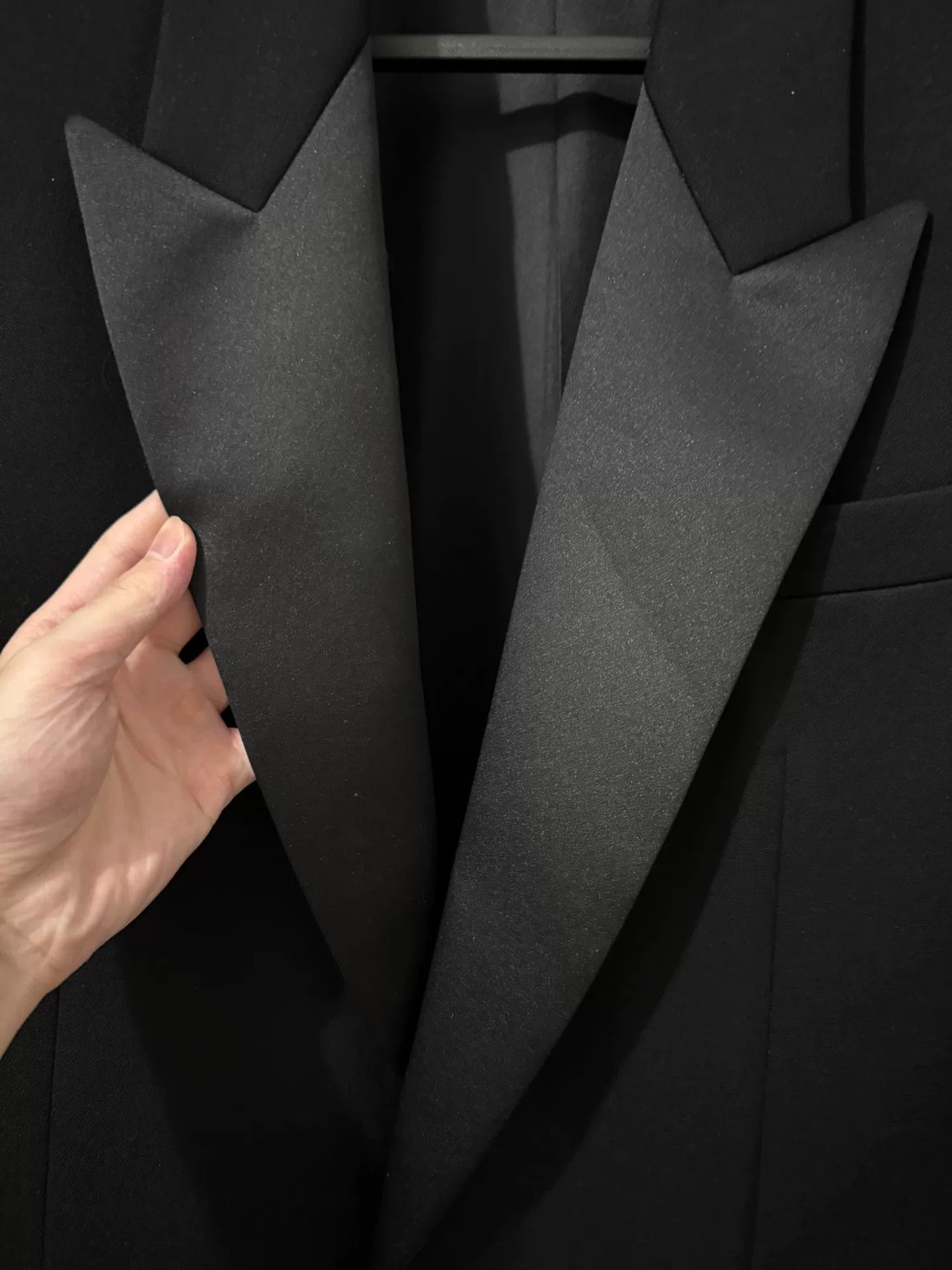 Saint Laurent Paris Saint Laurent Black Satin Smoking Jacket Size US M / EU 48-50 / 2 - 3 Thumbnail