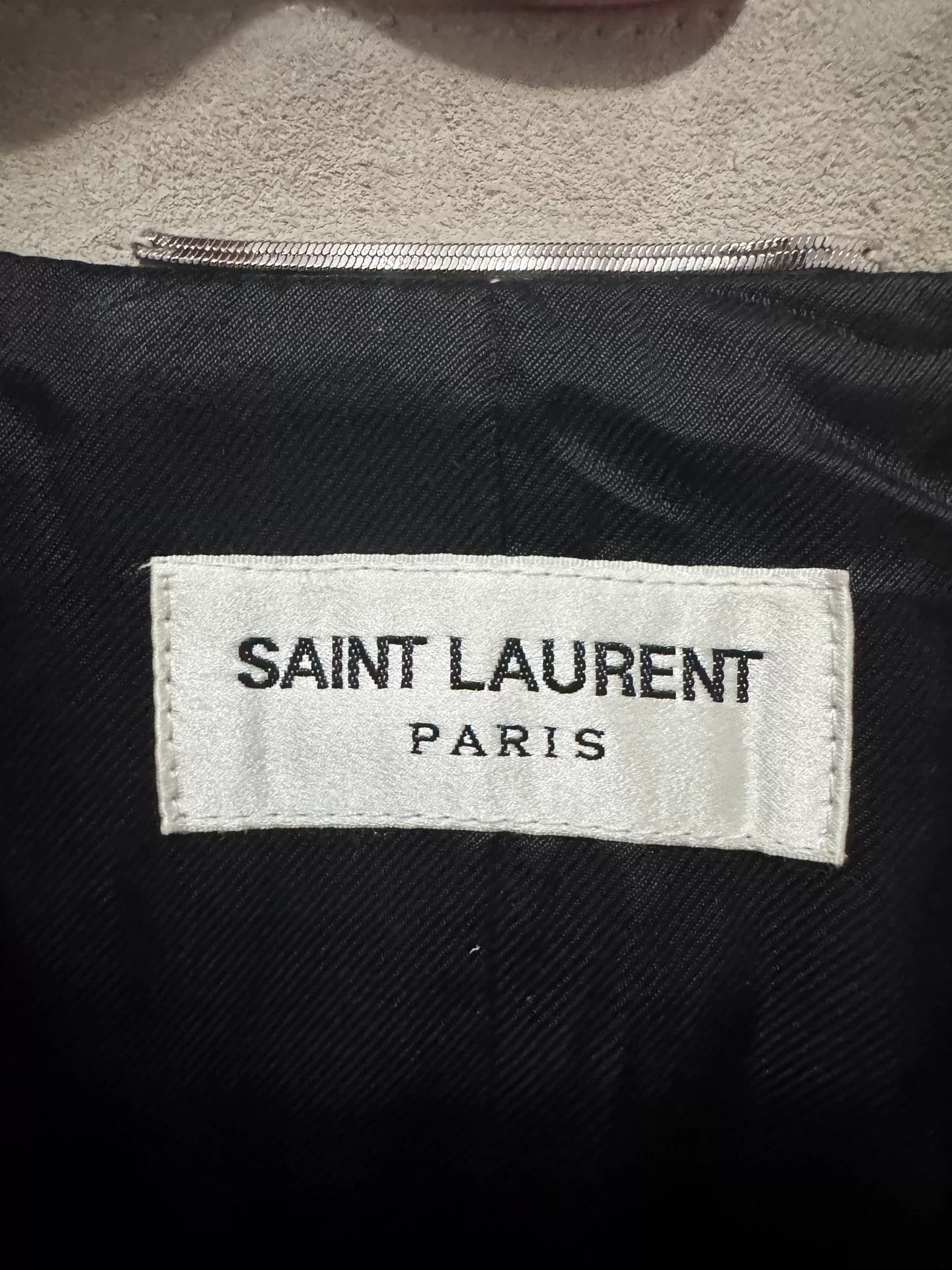 Saint Laurent Paris Saint Laurent Beige Suede Hunting Jacket Size US L / EU 52-54 / 3 - 5 Thumbnail