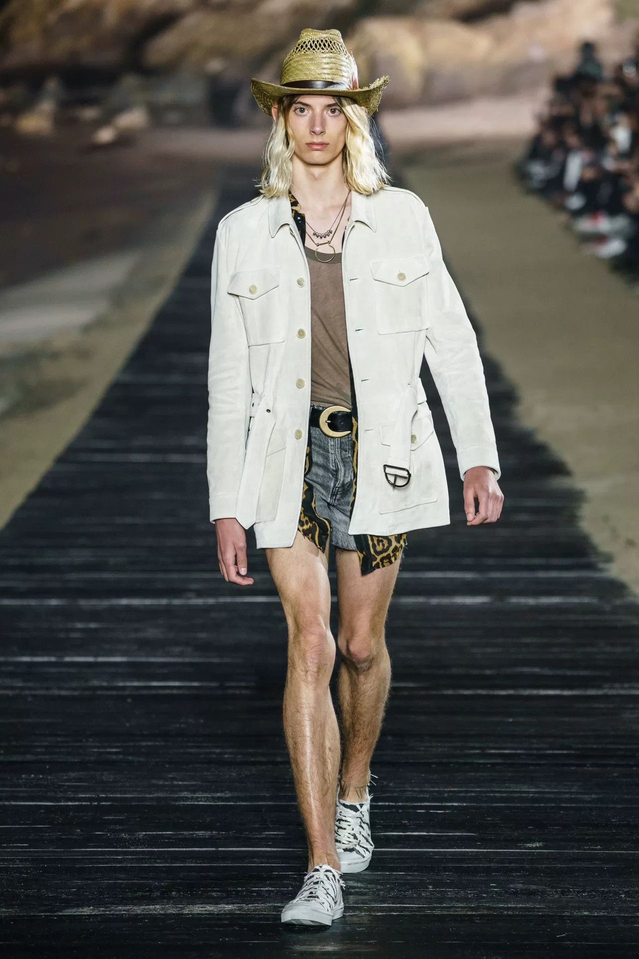 Saint Laurent Paris Saint Laurent Beige Suede Hunting Jacket Size US L / EU 52-54 / 3 - 8 Thumbnail