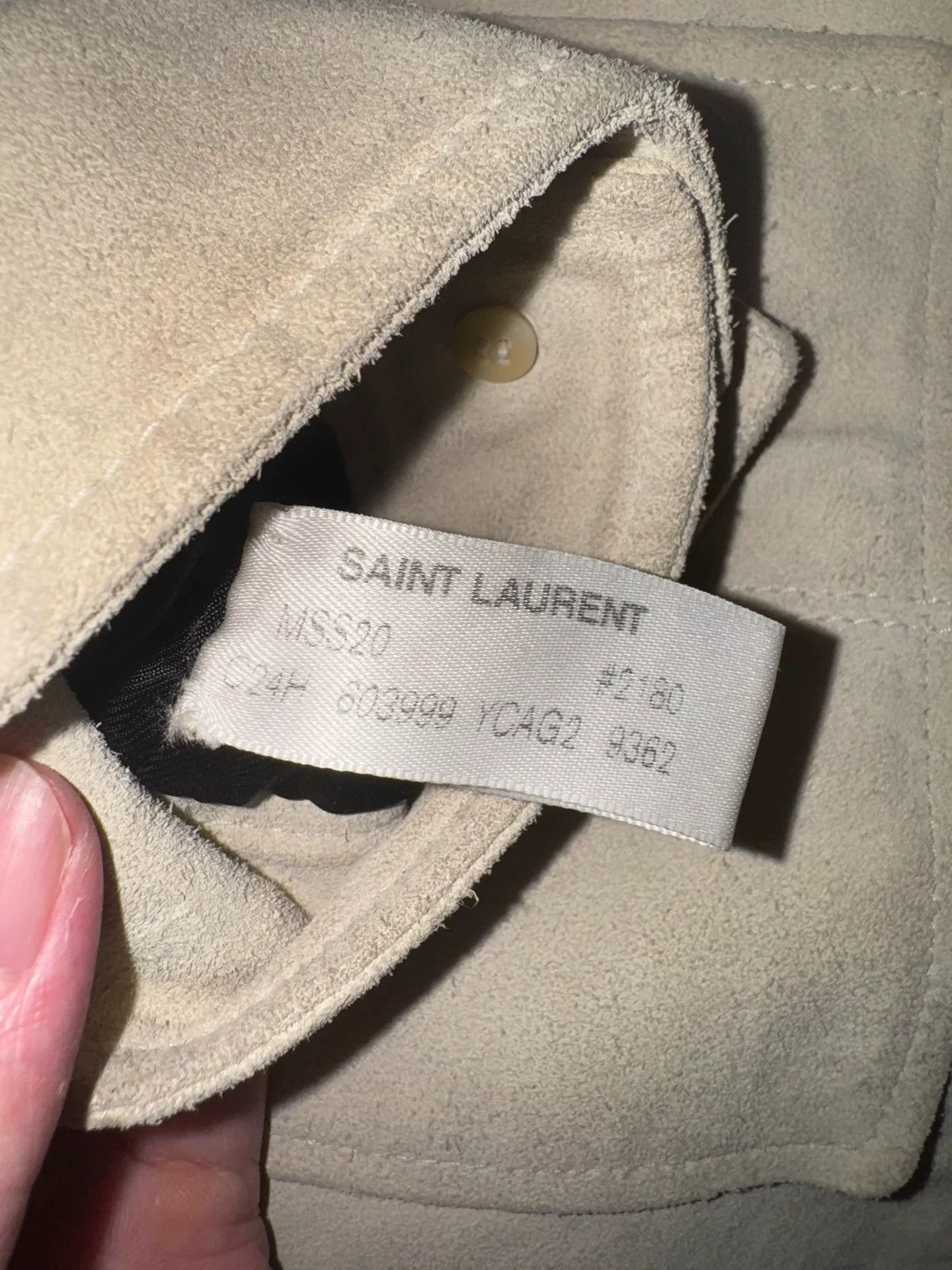 Saint Laurent Paris Saint Laurent Beige Suede Hunting Jacket Size US L / EU 52-54 / 3 - 7 Thumbnail