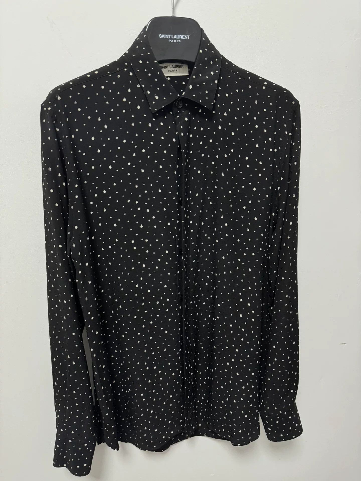 Saint Laurent Paris Saint Laurent Polka Dot Silk Shirt Size US M / EU 48-50 / 2 - 3 Thumbnail