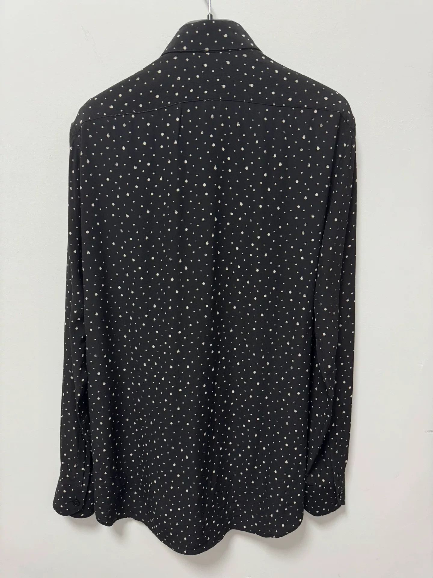 Saint Laurent Paris Saint Laurent Polka Dot Silk Shirt Size US M / EU 48-50 / 2 - 2 Thumbnail
