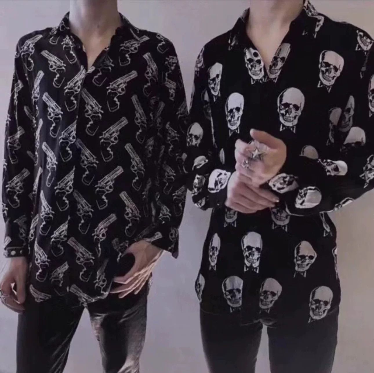 Saint Laurent Paris Saint Laurent Skull Printed Shirt Size US M / EU 48-50 / 2 - 8 Thumbnail