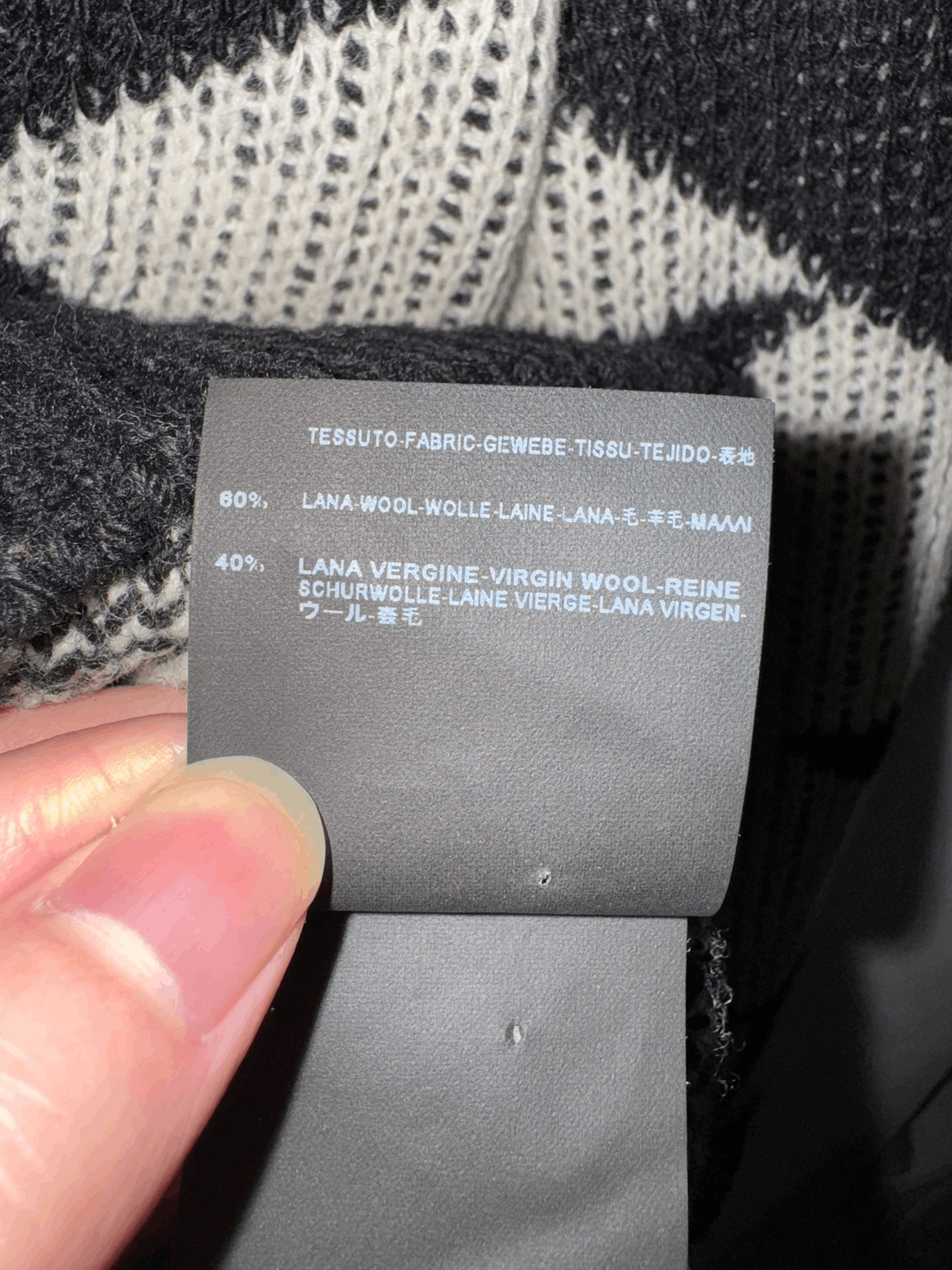 Saint Laurent Paris Saint Laurent Black and White Wool Sweater Size US M / EU 48-50 / 2 - 7 Thumbnail