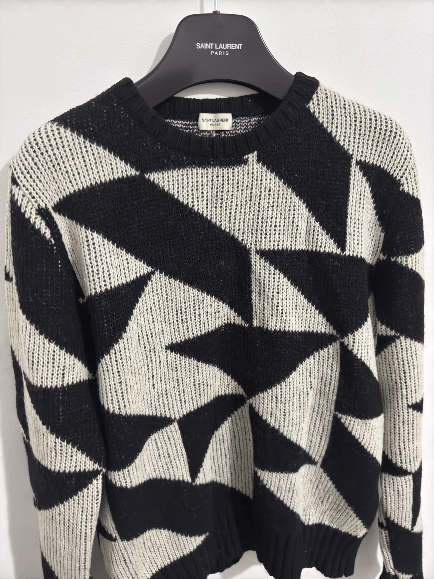 Saint Laurent Paris Saint Laurent Black and White Wool Sweater Size US M / EU 48-50 / 2 - 3 Thumbnail