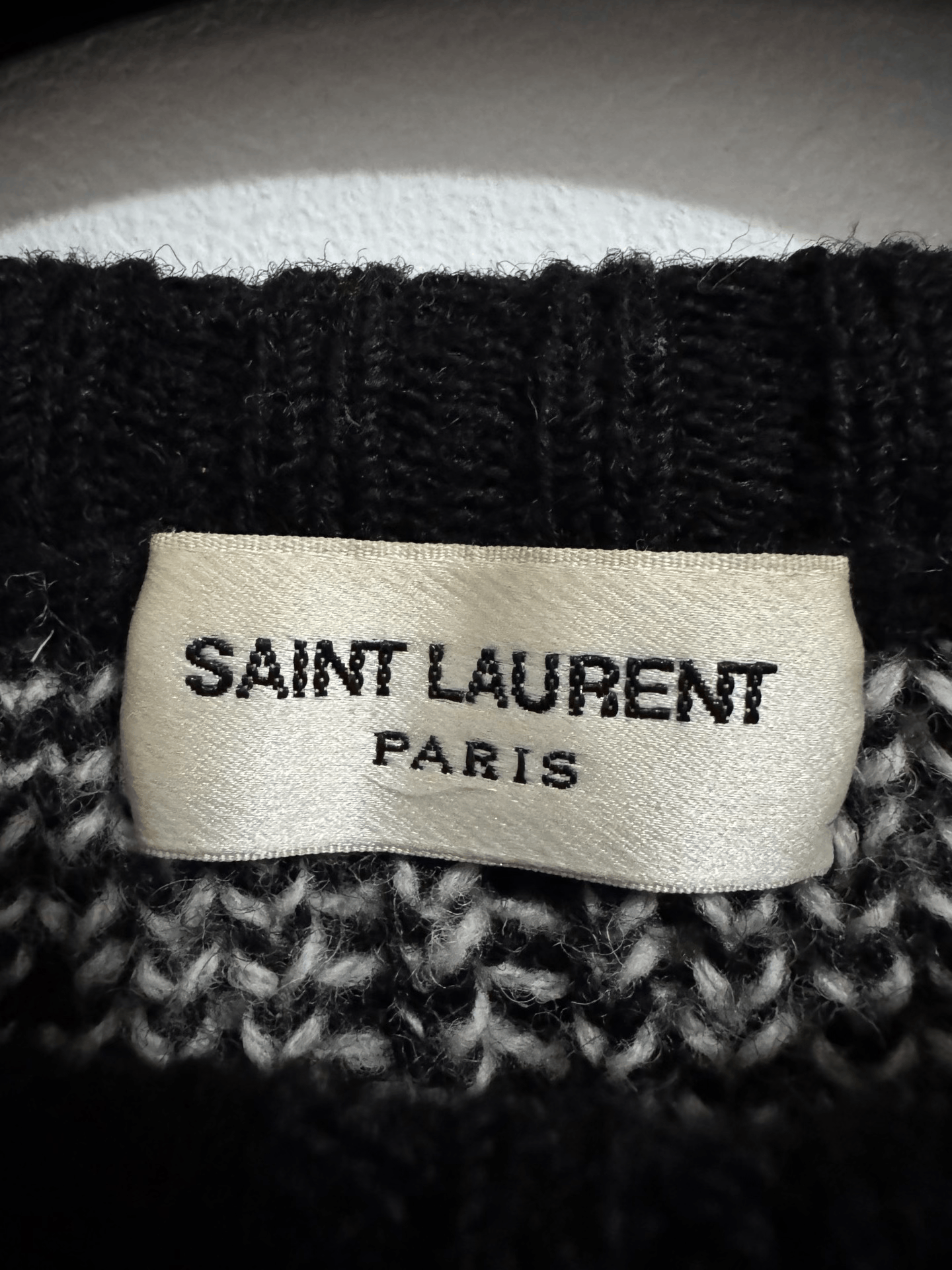 Saint Laurent Paris Saint Laurent Black and White Wool Sweater Size US M / EU 48-50 / 2 - 6 Thumbnail