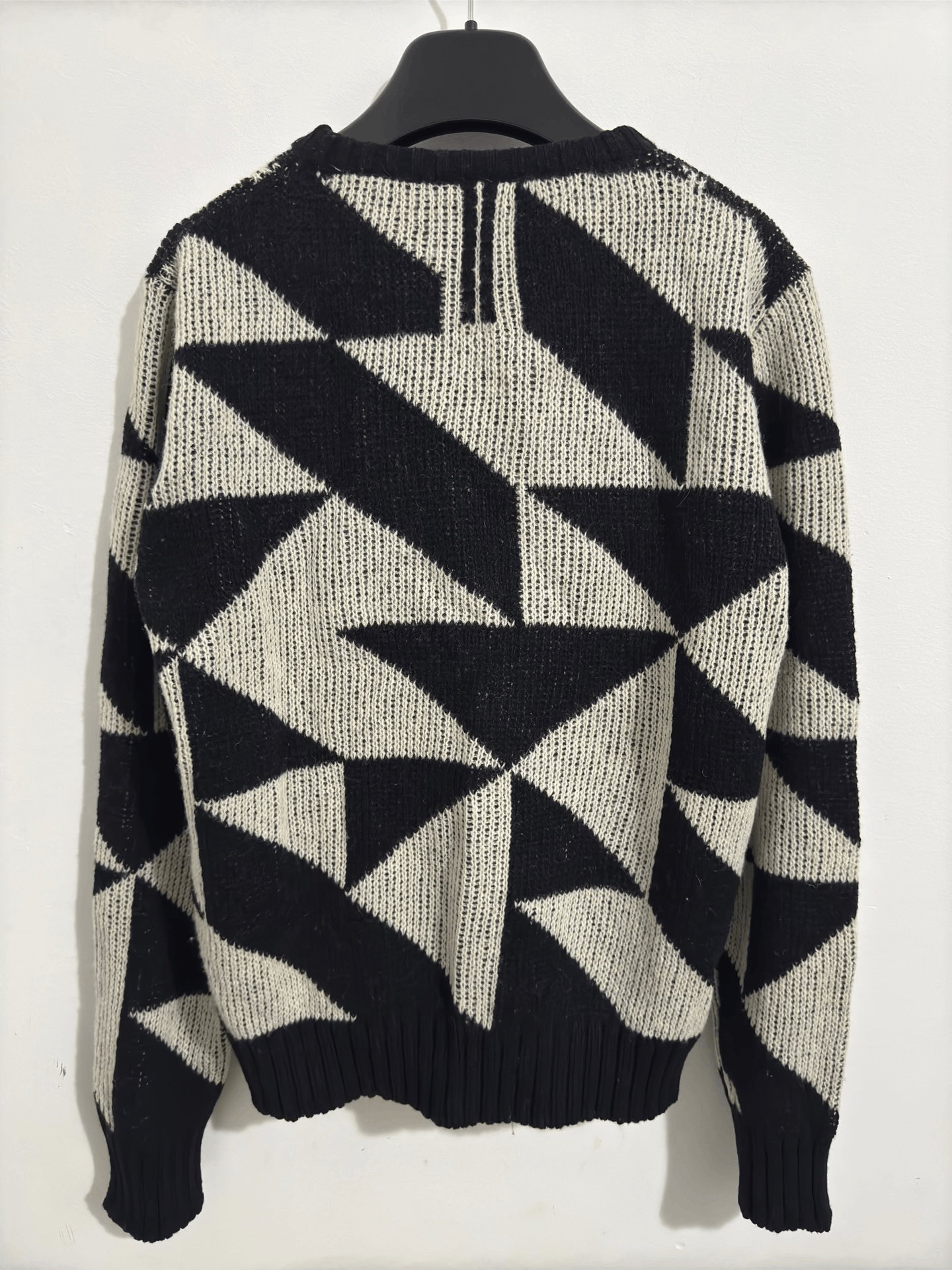 Saint Laurent Paris Saint Laurent Black and White Wool Sweater Size US M / EU 48-50 / 2 - 2 Thumbnail