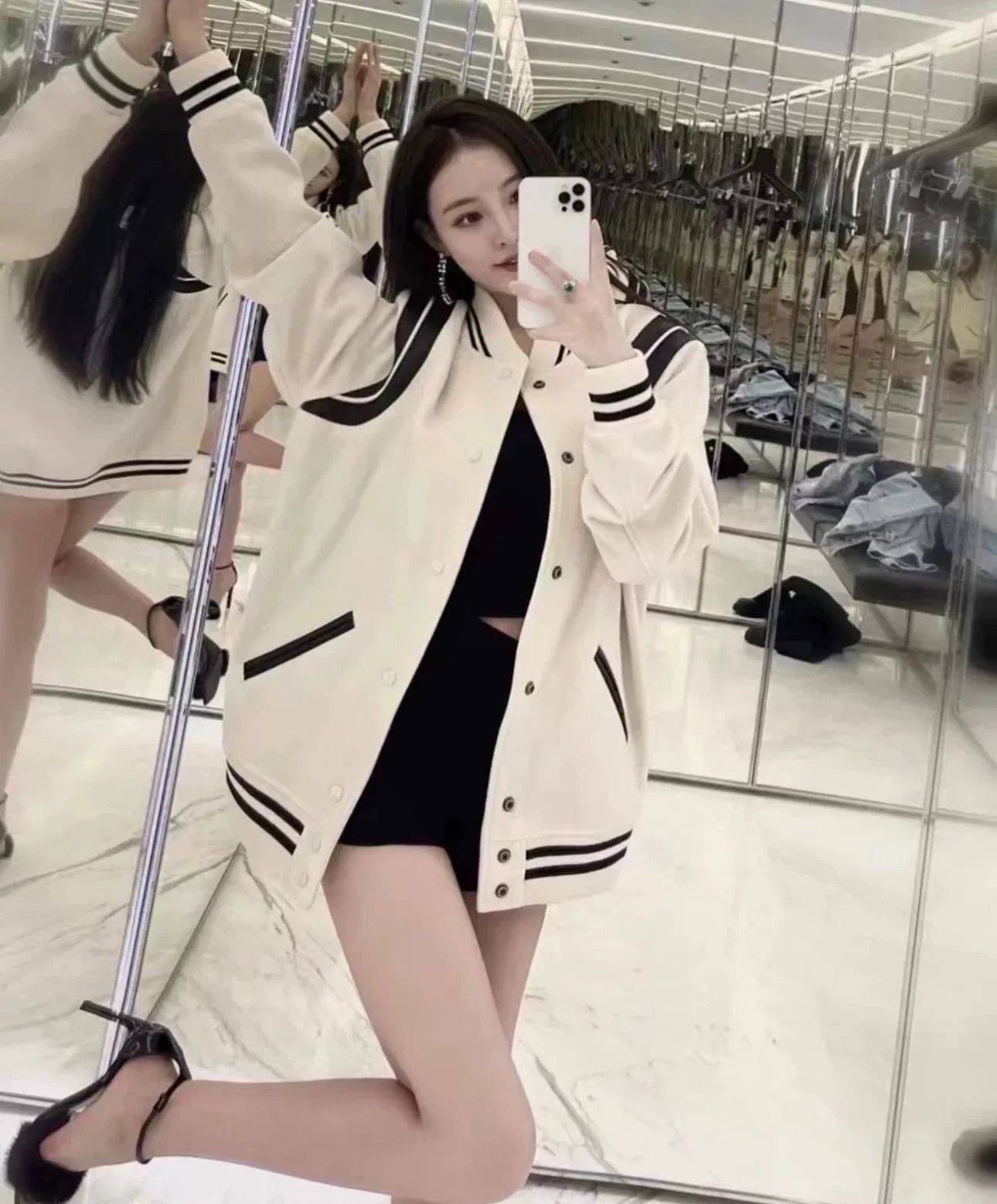 Saint Laurent Paris Saint Laurent Wool and Leather Jacket Size US M / EU 48-50 / 2 - 8 Thumbnail