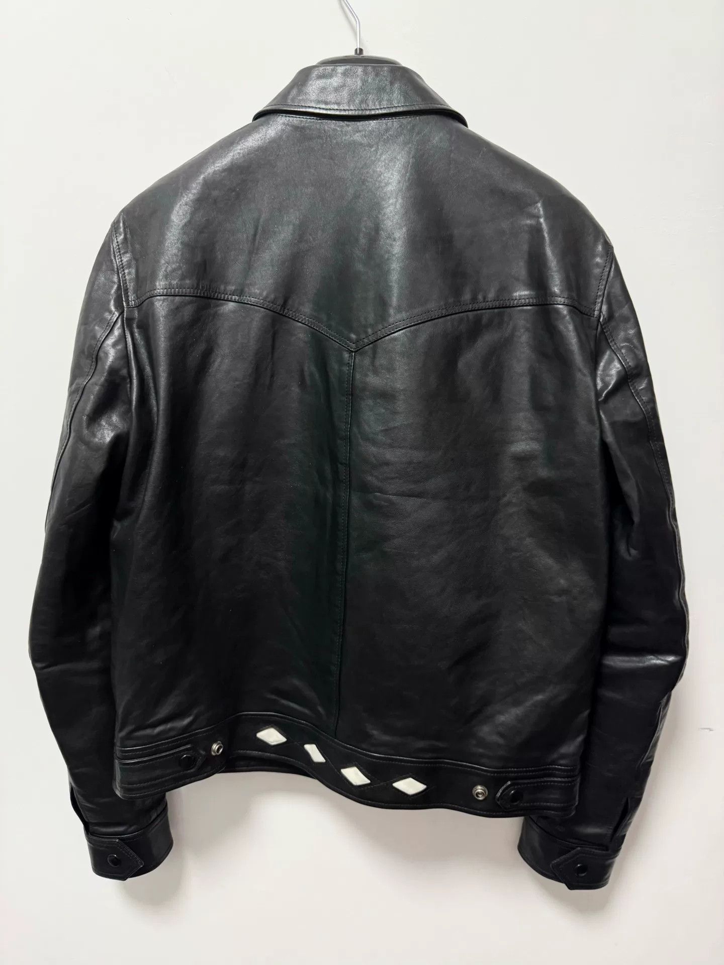 Saint Laurent Paris Saint Laurent Black Leather Jacket Size US M / EU 48-50 / 2 - 2 Thumbnail
