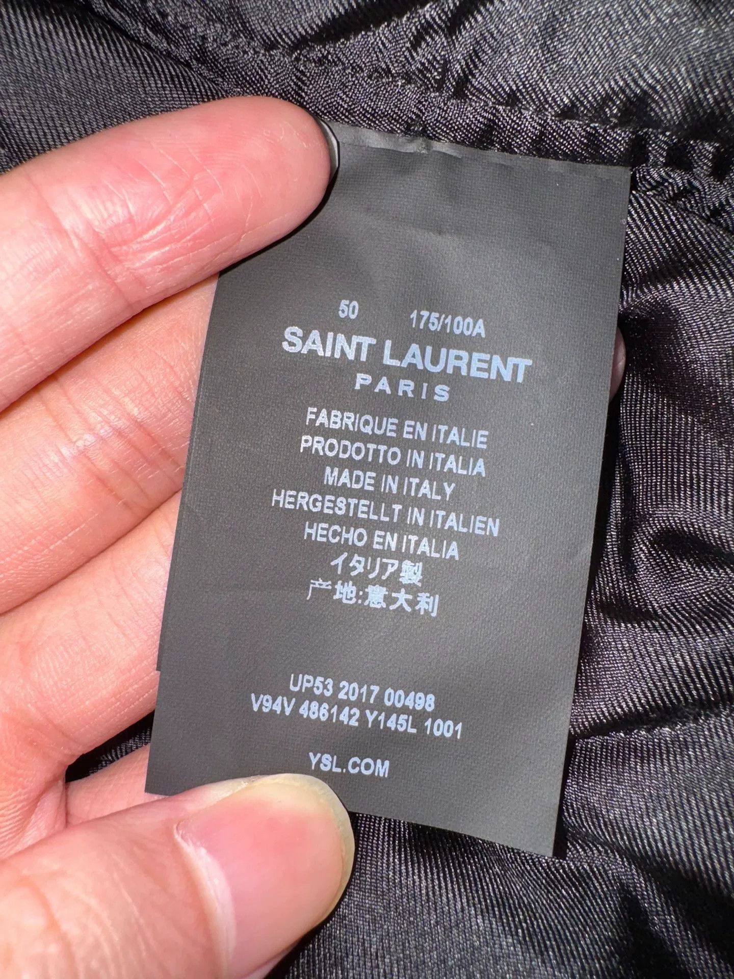 Saint Laurent Paris Saint Laurent Black Dragon Scale Baseball Jacket Size US M / EU 48-50 / 2 - 8 Thumbnail