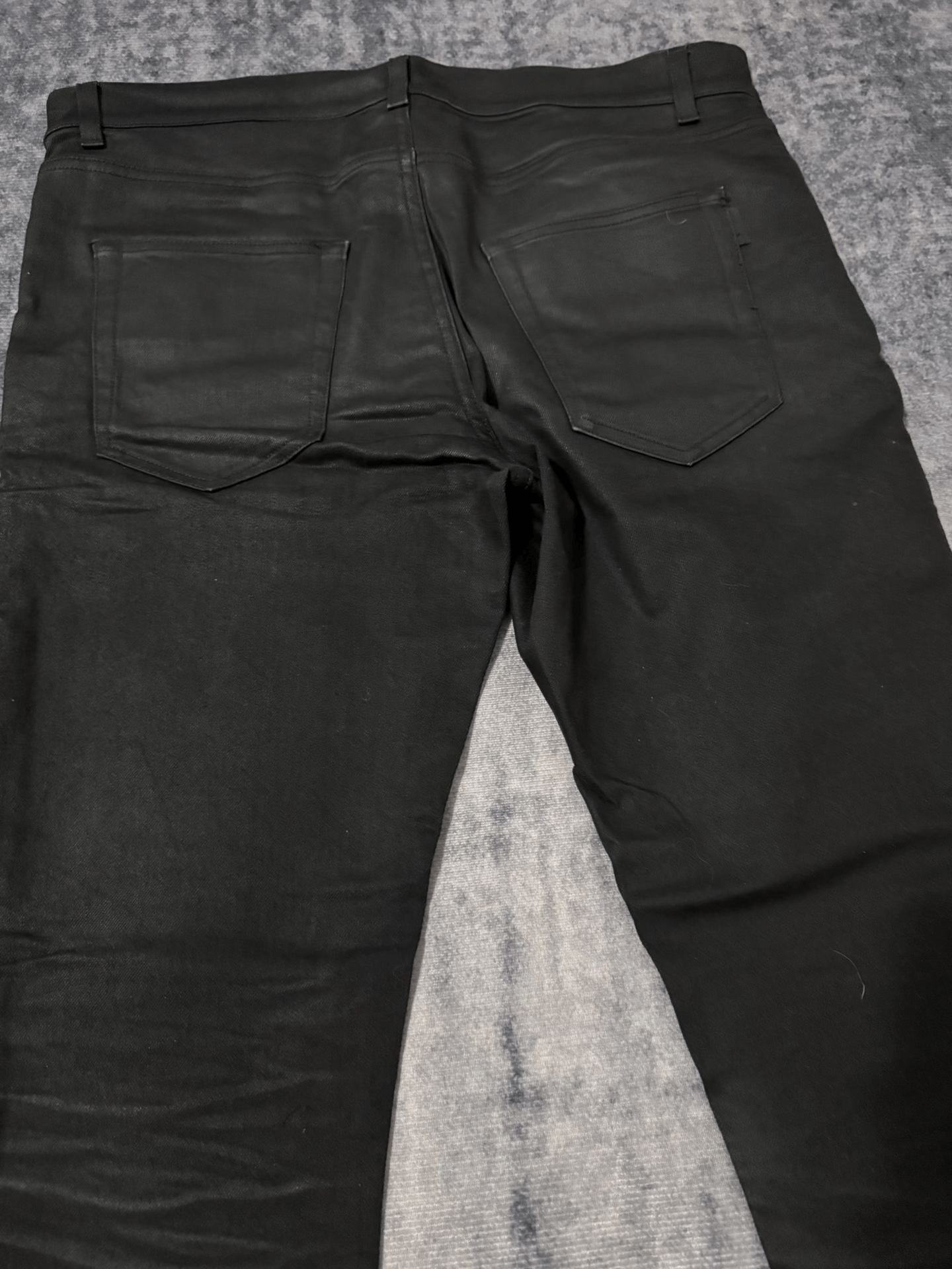 Saint Laurent Paris Saint Laurent Black Coated Denim Pants Size US 33 - 4 Thumbnail