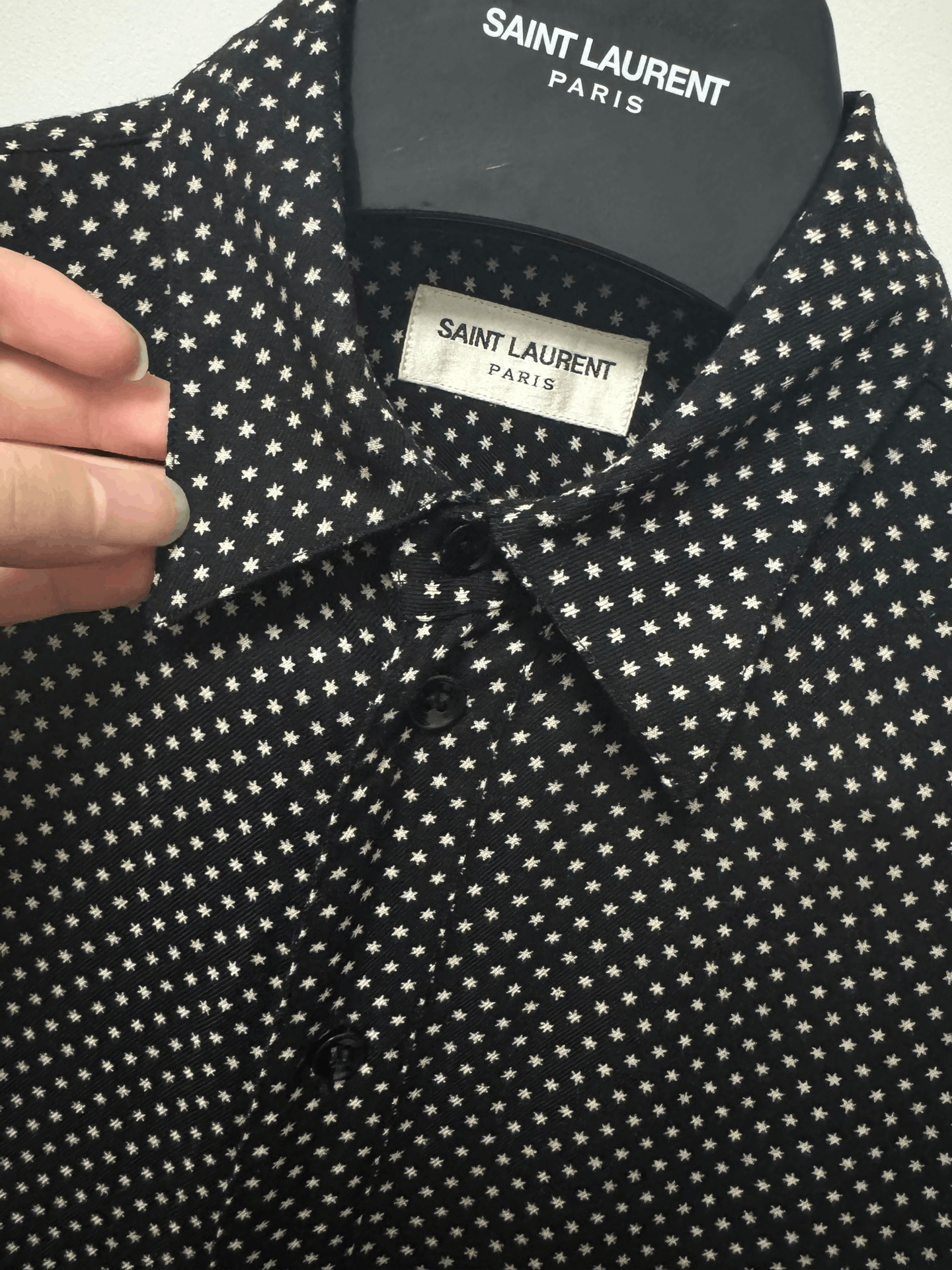 Saint Laurent Paris Saint Laurent Star Print Silk Shirt Size US M / EU 48-50 / 2 - 3 Thumbnail