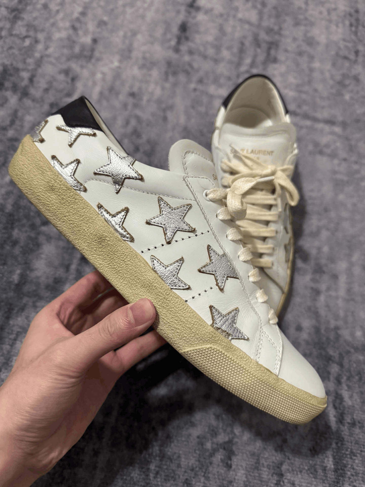 Saint Laurent Paris Saint Laurent Black Low-Top Sneakers Size US 6 / EU 39 - 2 Thumbnail