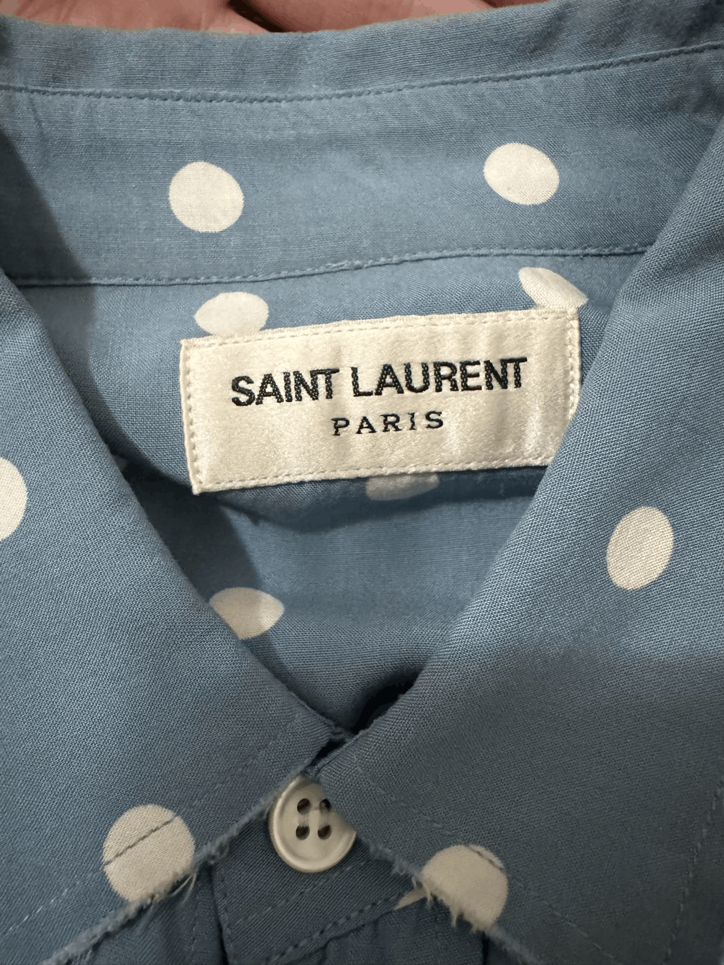 Saint Laurent Paris Saint Laurent Polka Dot Frayed Shirt Size M / US 6-8 / IT 42-44 - 5 Thumbnail