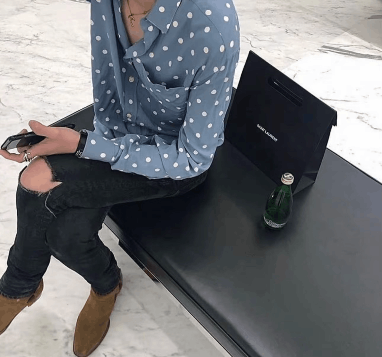 Saint Laurent Paris Saint Laurent Polka Dot Frayed Shirt Size M / US 6-8 / IT 42-44 - 9 Thumbnail