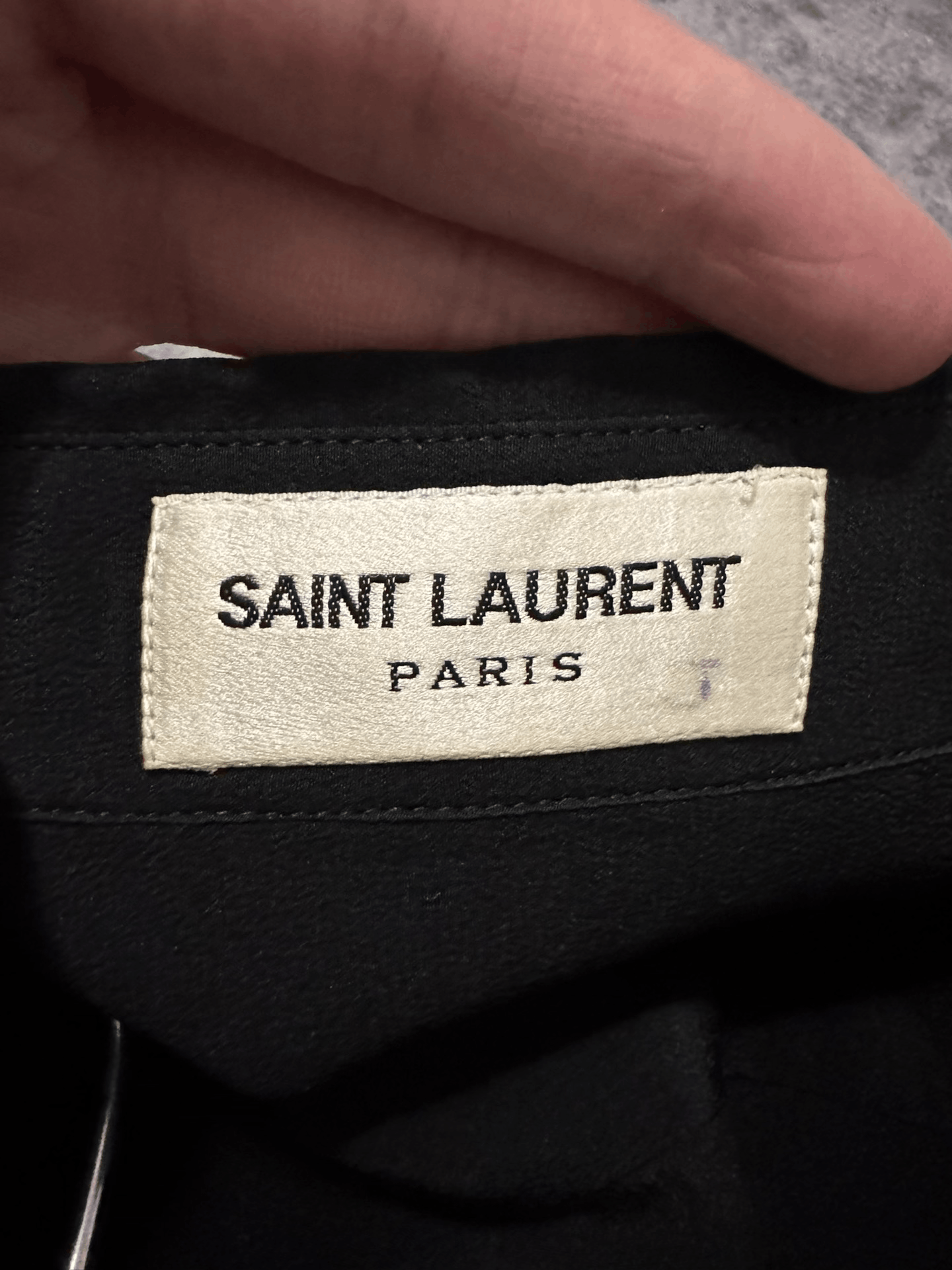 Saint Laurent Paris Saint Laurent Black Silk Shirt Size US XS / EU 42 / 0 - 5 Thumbnail
