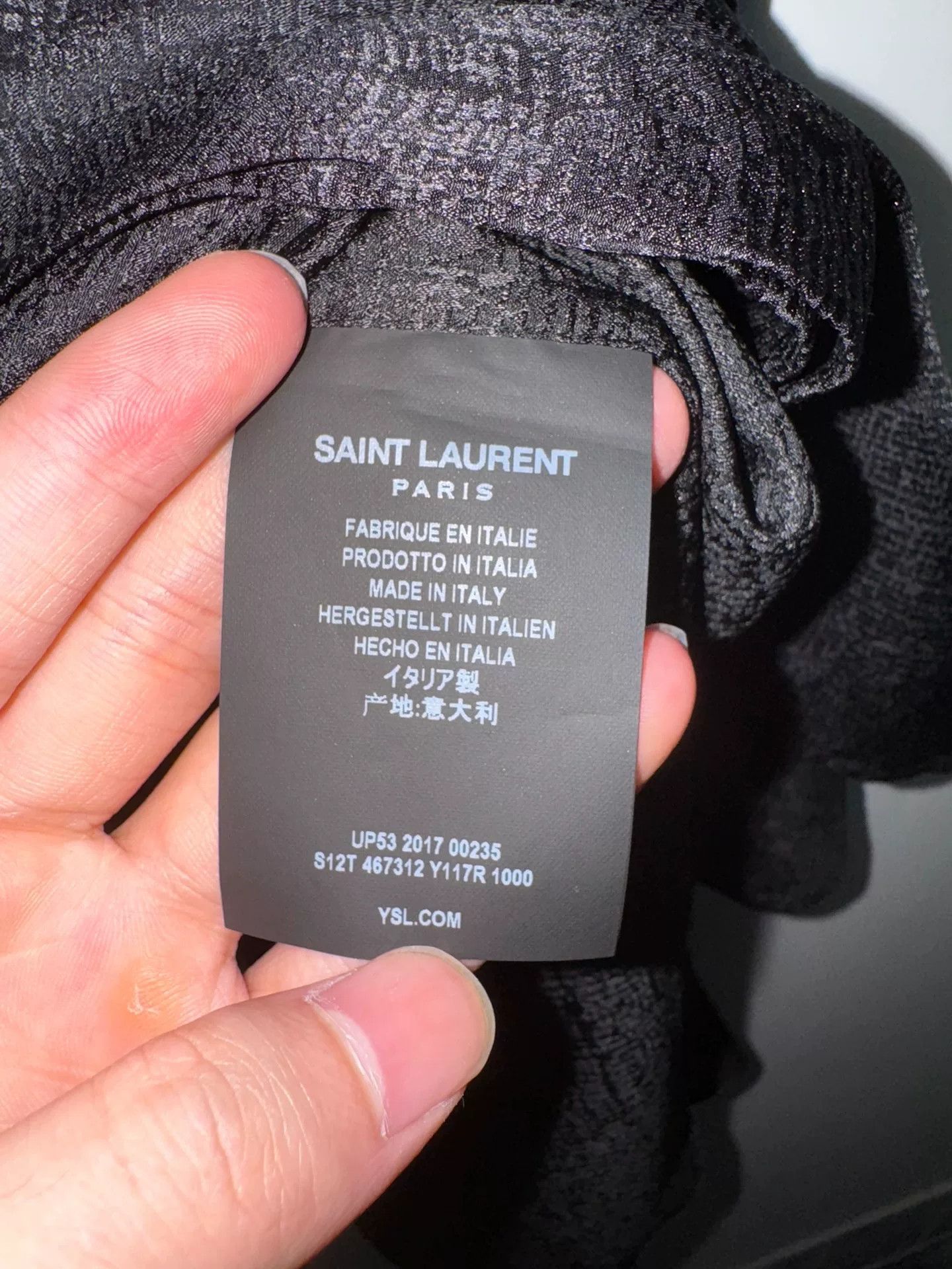 Saint Laurent Paris Saint Laurent Silk Black Shirt Size US M / EU 48-50 / 2 - 9 Thumbnail