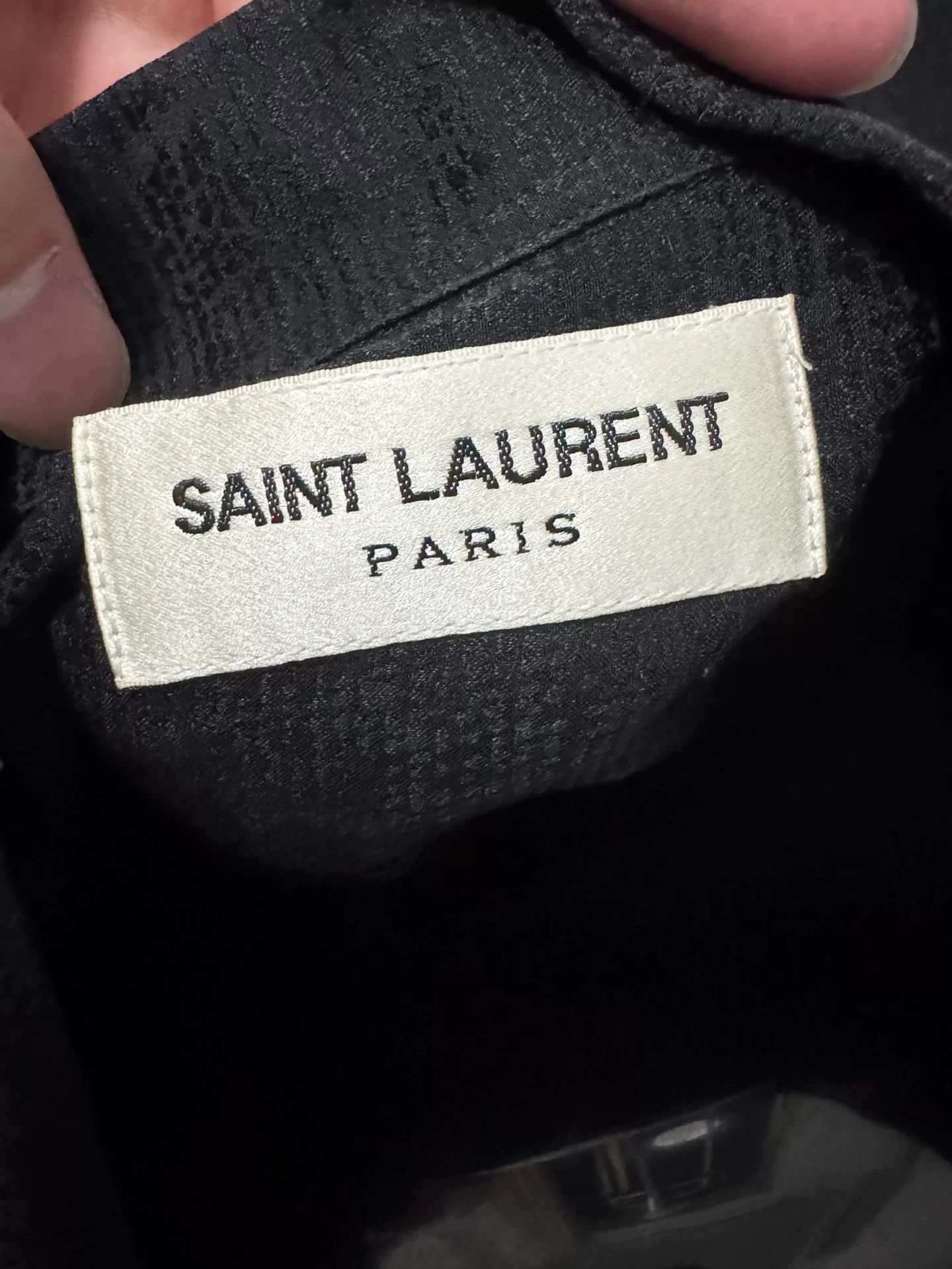 Saint Laurent Paris Saint Laurent Silk Black Shirt Size US M / EU 48-50 / 2 - 7 Thumbnail