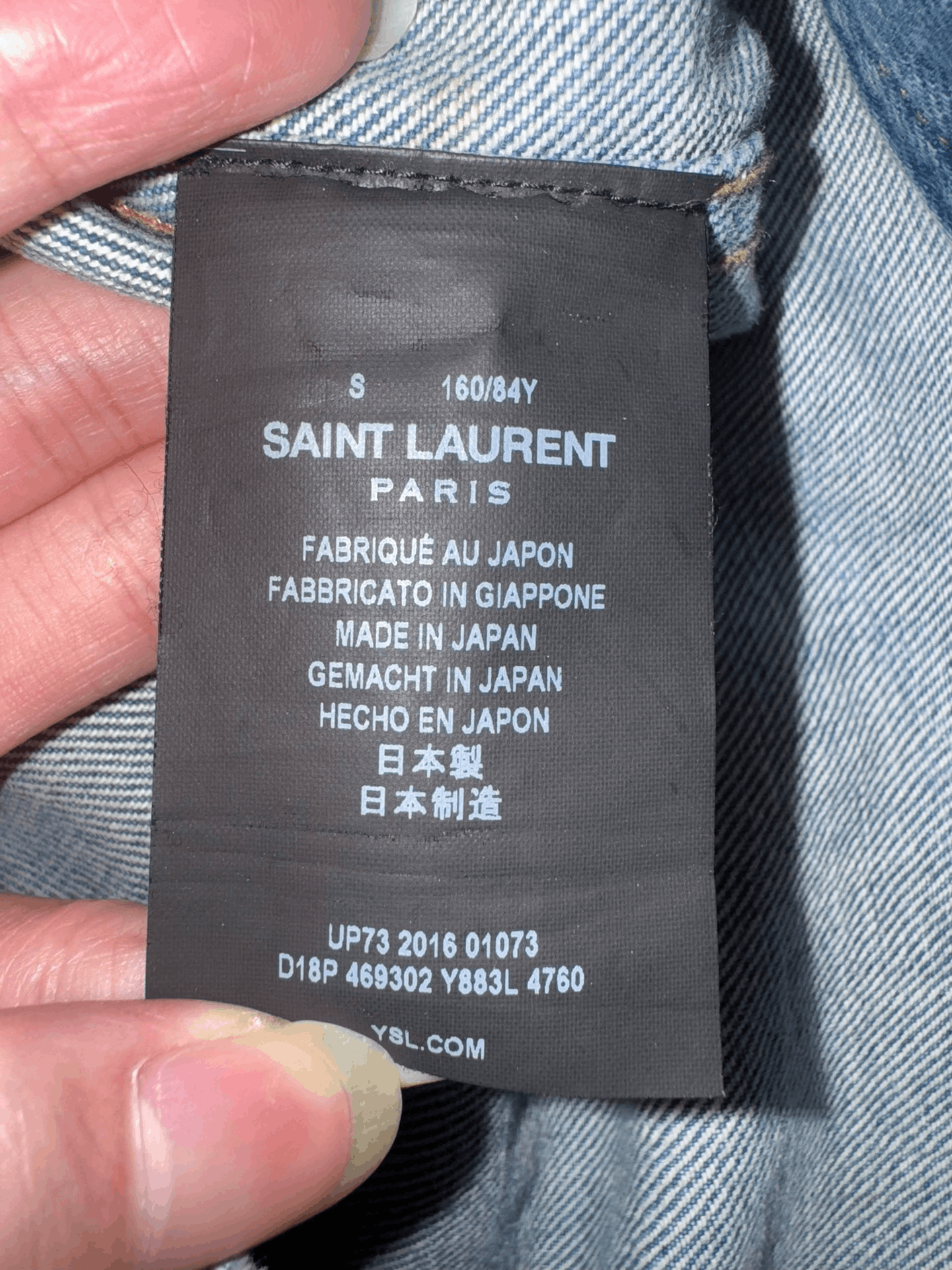 Saint Laurent Paris Saint Laurent Blue Denim Jacket Size US S / EU 44-46 / 1 - 7 Thumbnail
