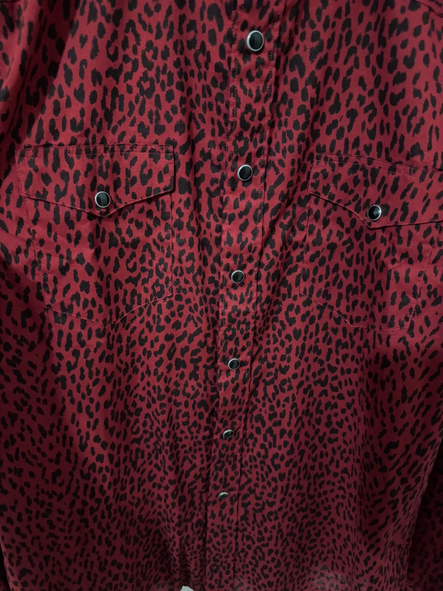 Saint Laurent Paris Saint Laurent Red Leopard Print Shirt Size S / US 4 / IT 40 - 3 Thumbnail