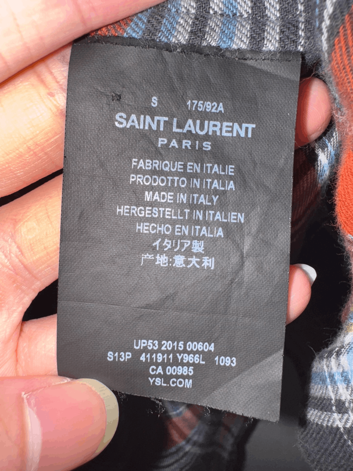 Saint Laurent Paris Saint Laurent Multi-Color Check Shirt Size US S / EU 44-46 / 1 - 6 Thumbnail