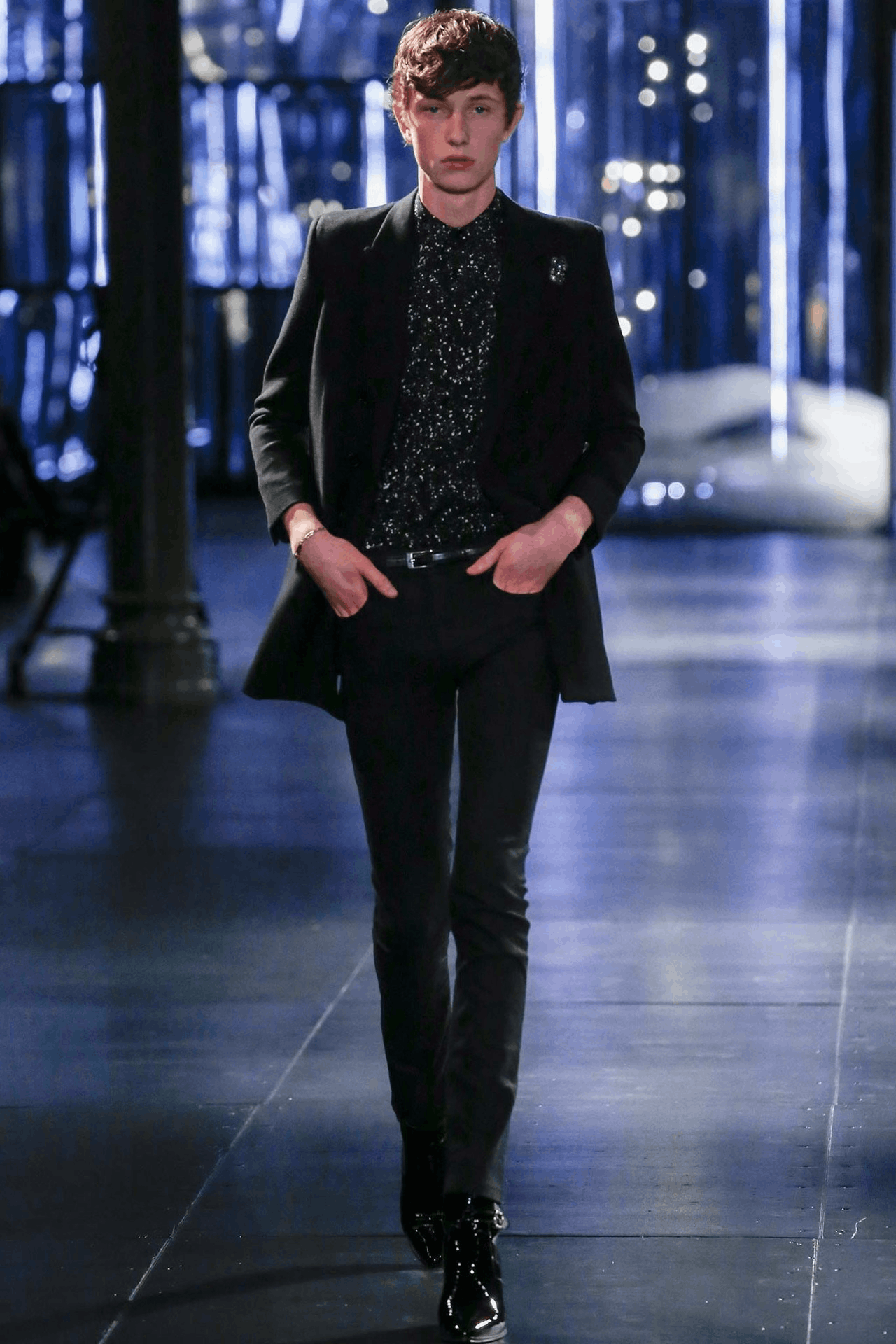 Saint Laurent Paris Saint Laurent Silk Starry Shirt Size US M / EU 48-50 / 2 - 9 Thumbnail