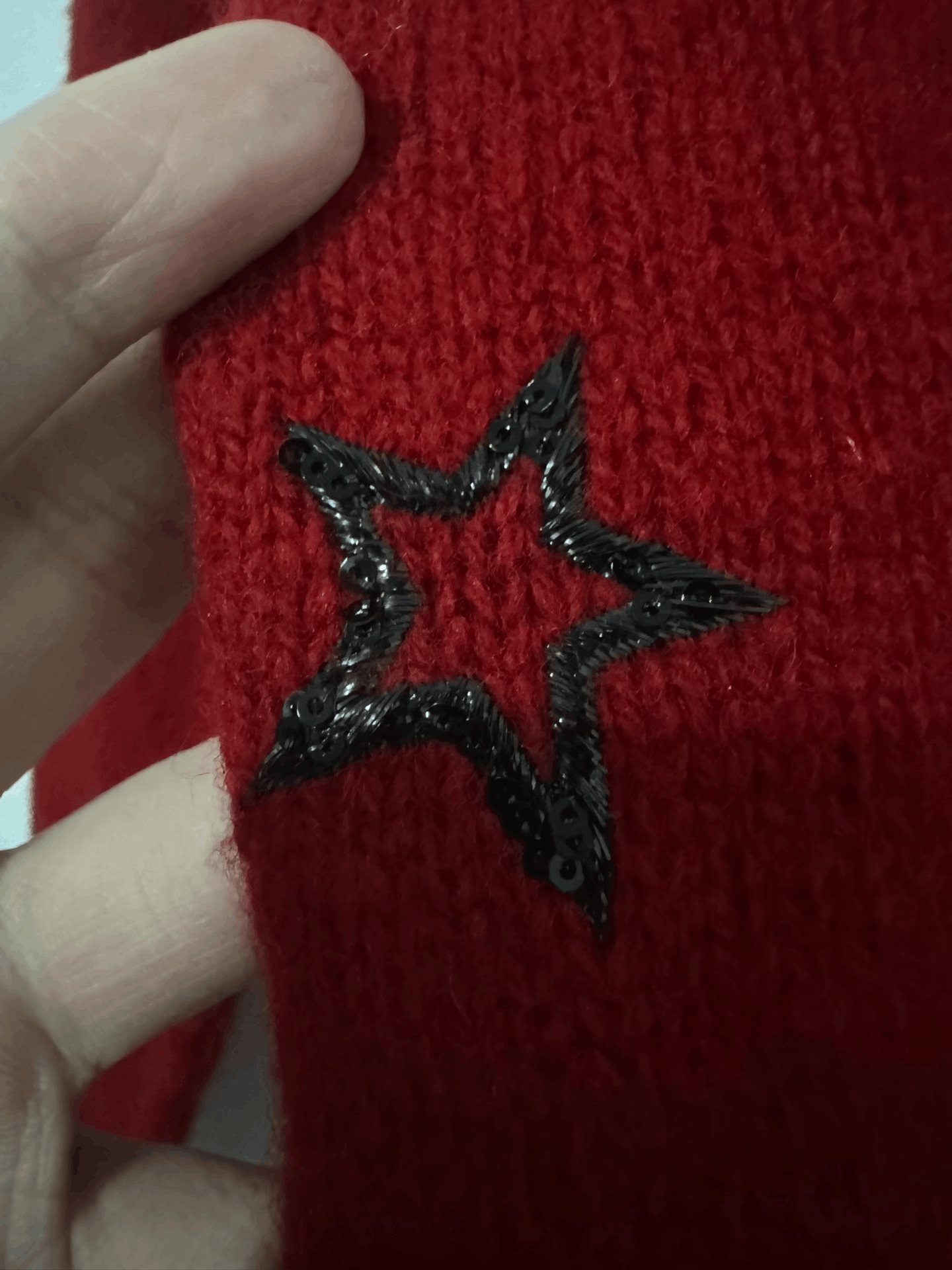 Saint Laurent Paris Saint Laurent Red Star Embroidered Sweater Size S / US 4 / IT 40 - 4 Thumbnail