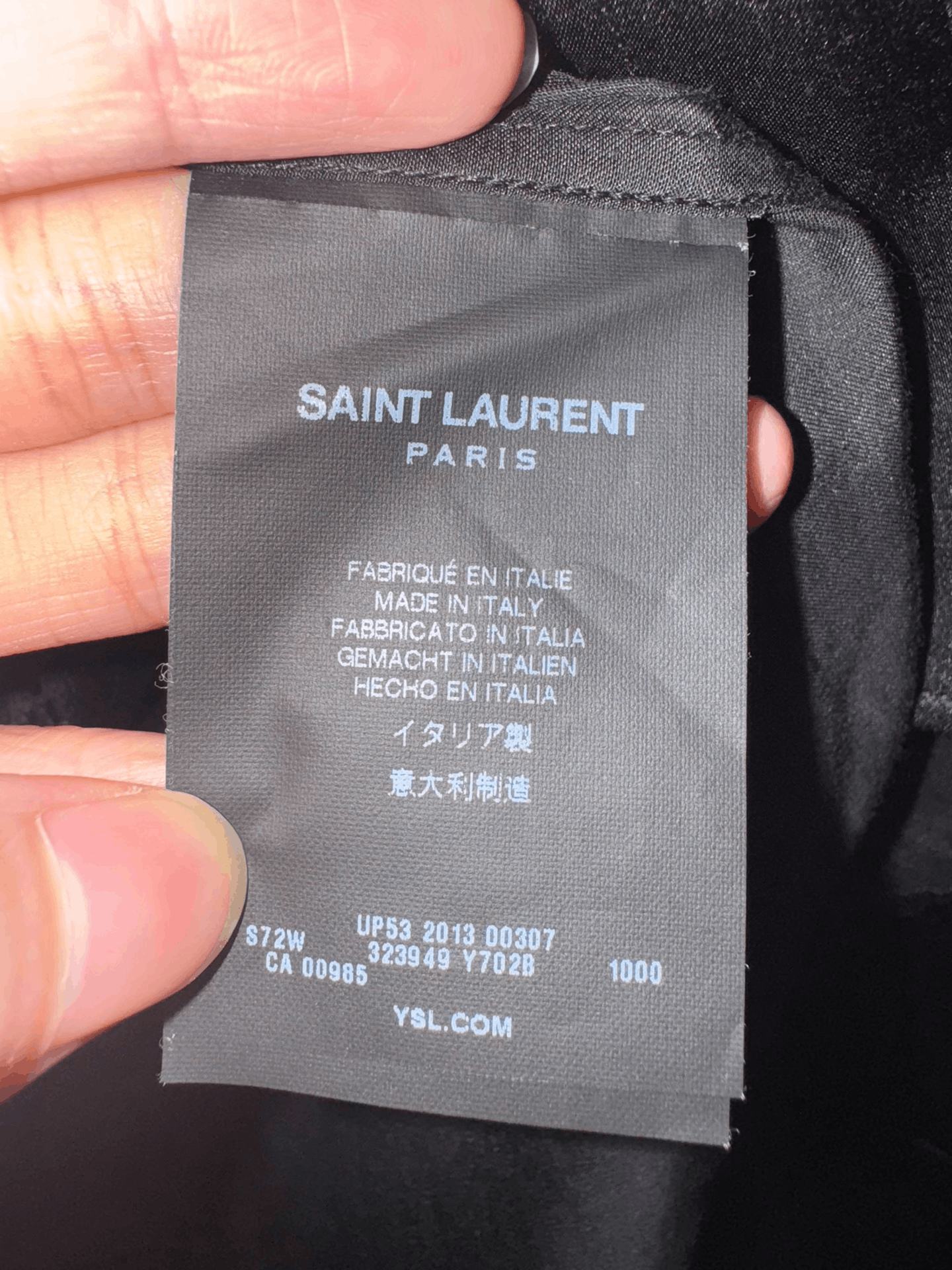 Saint Laurent Black Silk Shirt