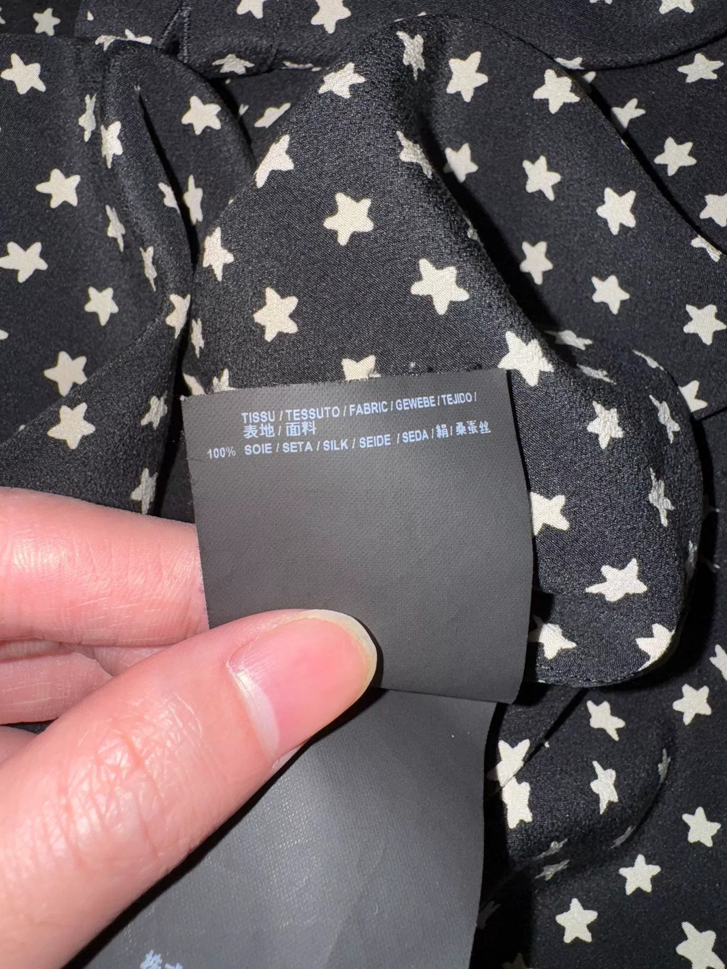Saint Laurent Paris Saint Laurent Star Pattern Silk Shirt Size US M / EU 48-50 / 2 - 5 Thumbnail