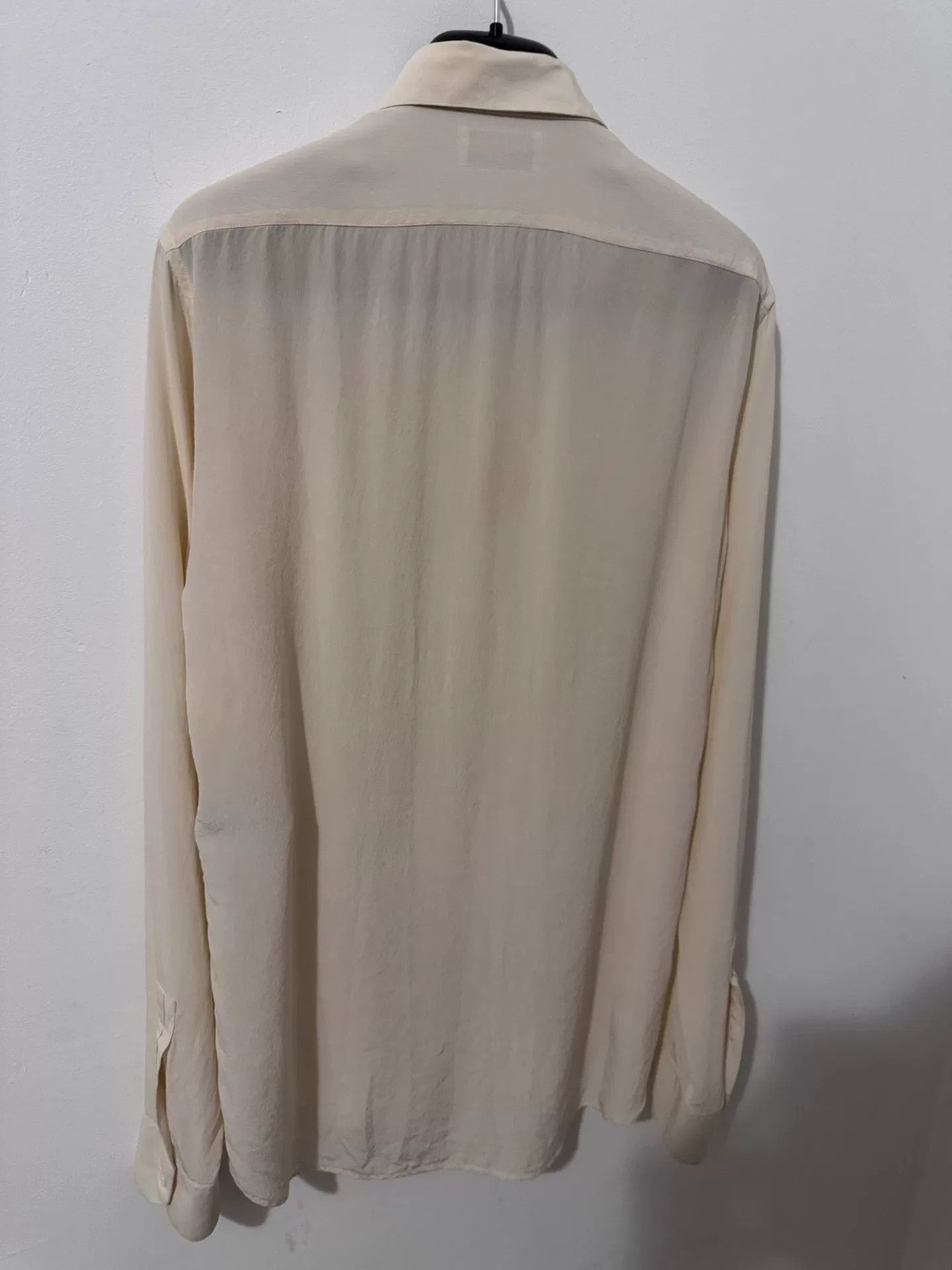 Saint Laurent Paris Saint Laurent Beige Silk Classic Shirt Size US S / EU 44-46 / 1 - 4 Thumbnail