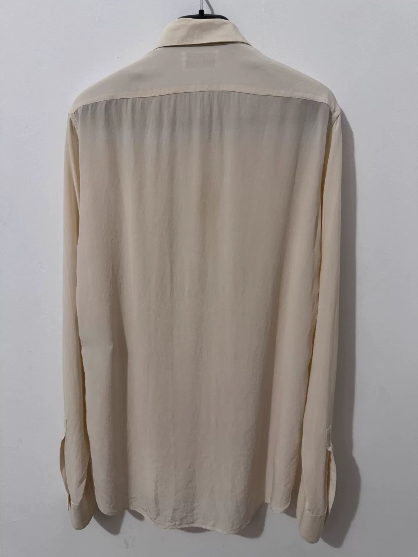 Saint Laurent Paris Saint Laurent Beige Silk Classic Shirt Size US S / EU 44-46 / 1 - 2 Thumbnail