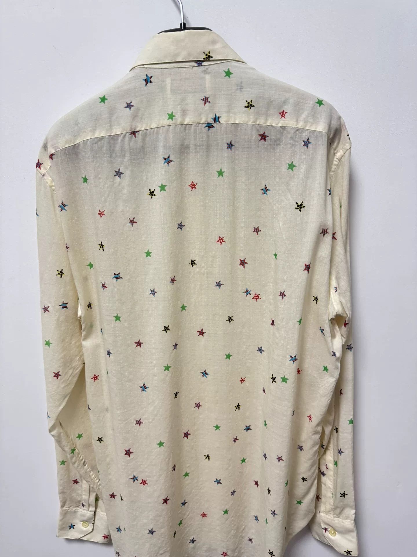 Saint Laurent Paris Saint Laurent Multicolor Star Print Shirt Size US M / EU 48-50 / 2 - 4 Thumbnail