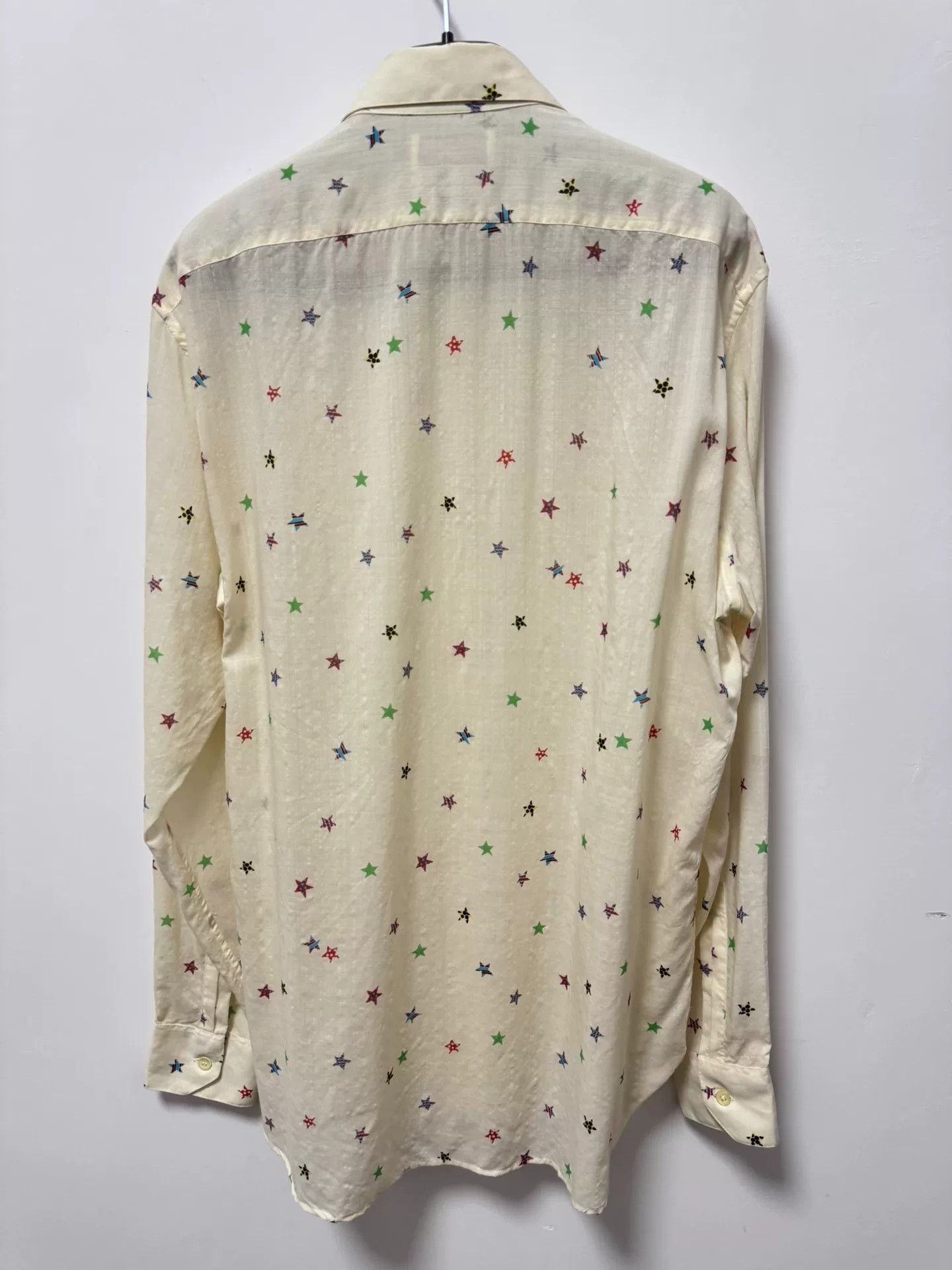 Saint Laurent Paris Saint Laurent Multicolor Star Print Shirt Size US M / EU 48-50 / 2 - 2 Thumbnail