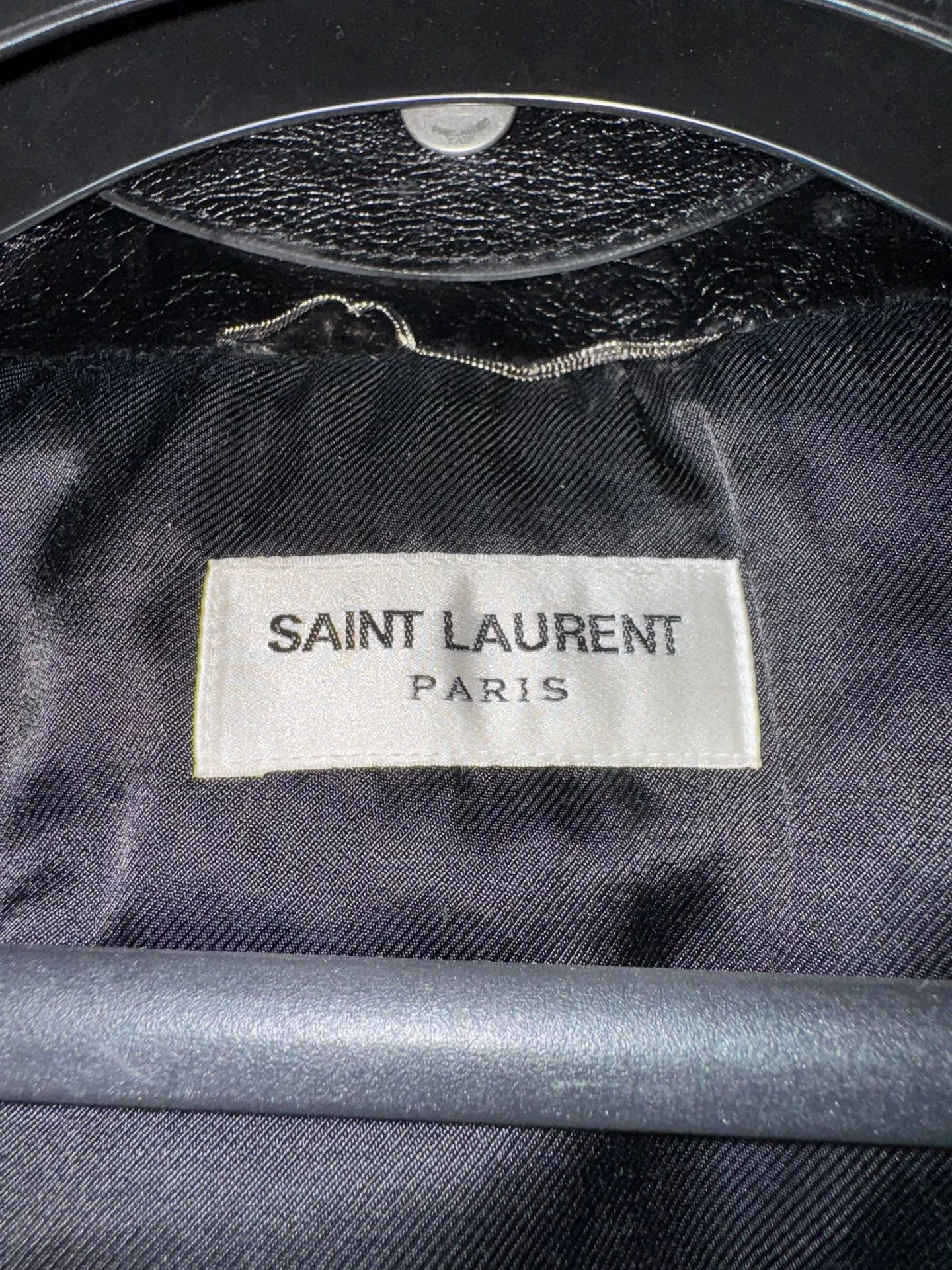 Saint Laurent Paris Saint Laurent Black Pilot Leather Jacket Size US S / EU 44-46 / 1 - 6 Thumbnail