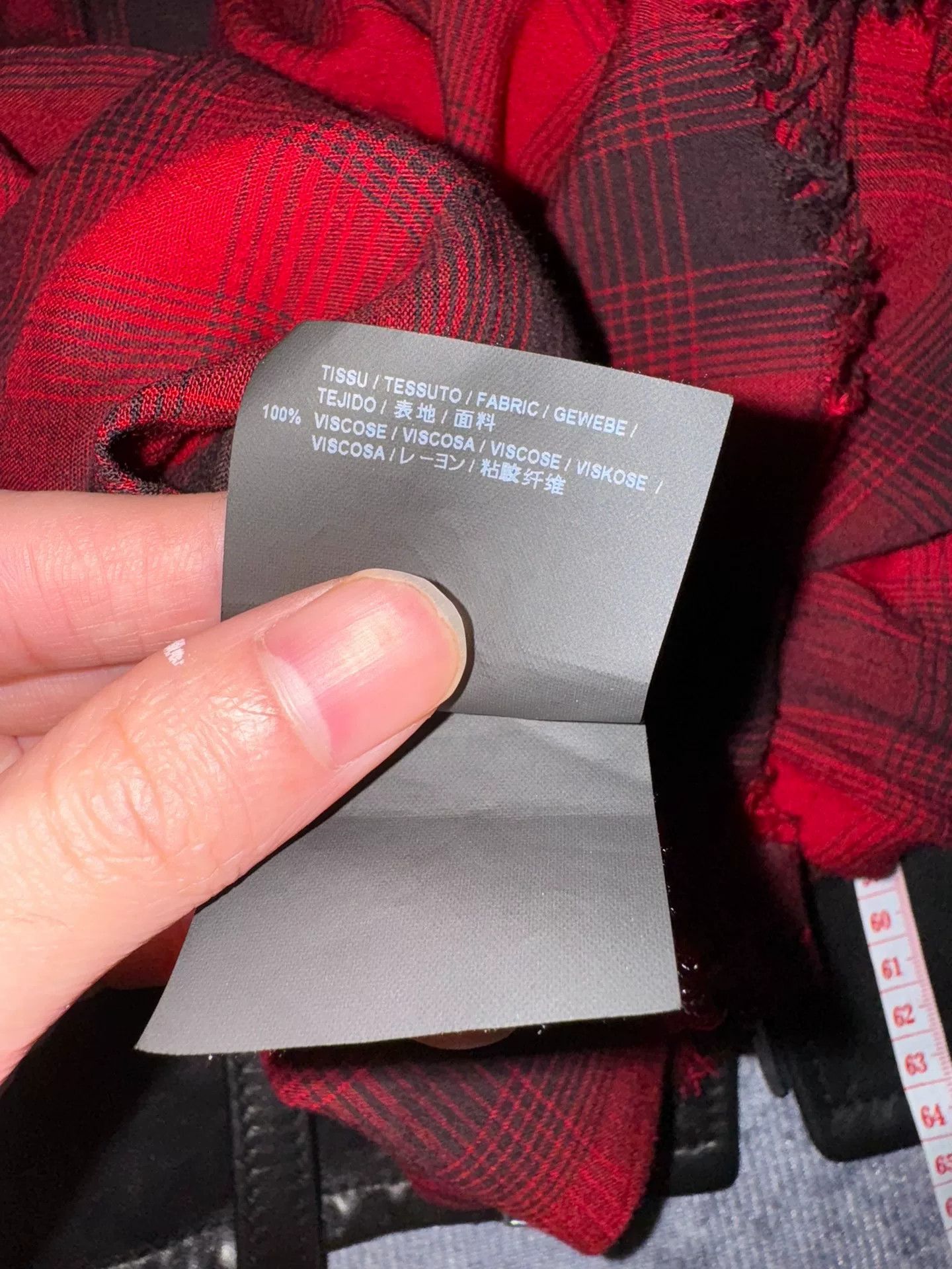 Saint Laurent Paris Saint Laurent Red Plaid Shirt Size US XS / EU 42 / 0 - 7 Thumbnail