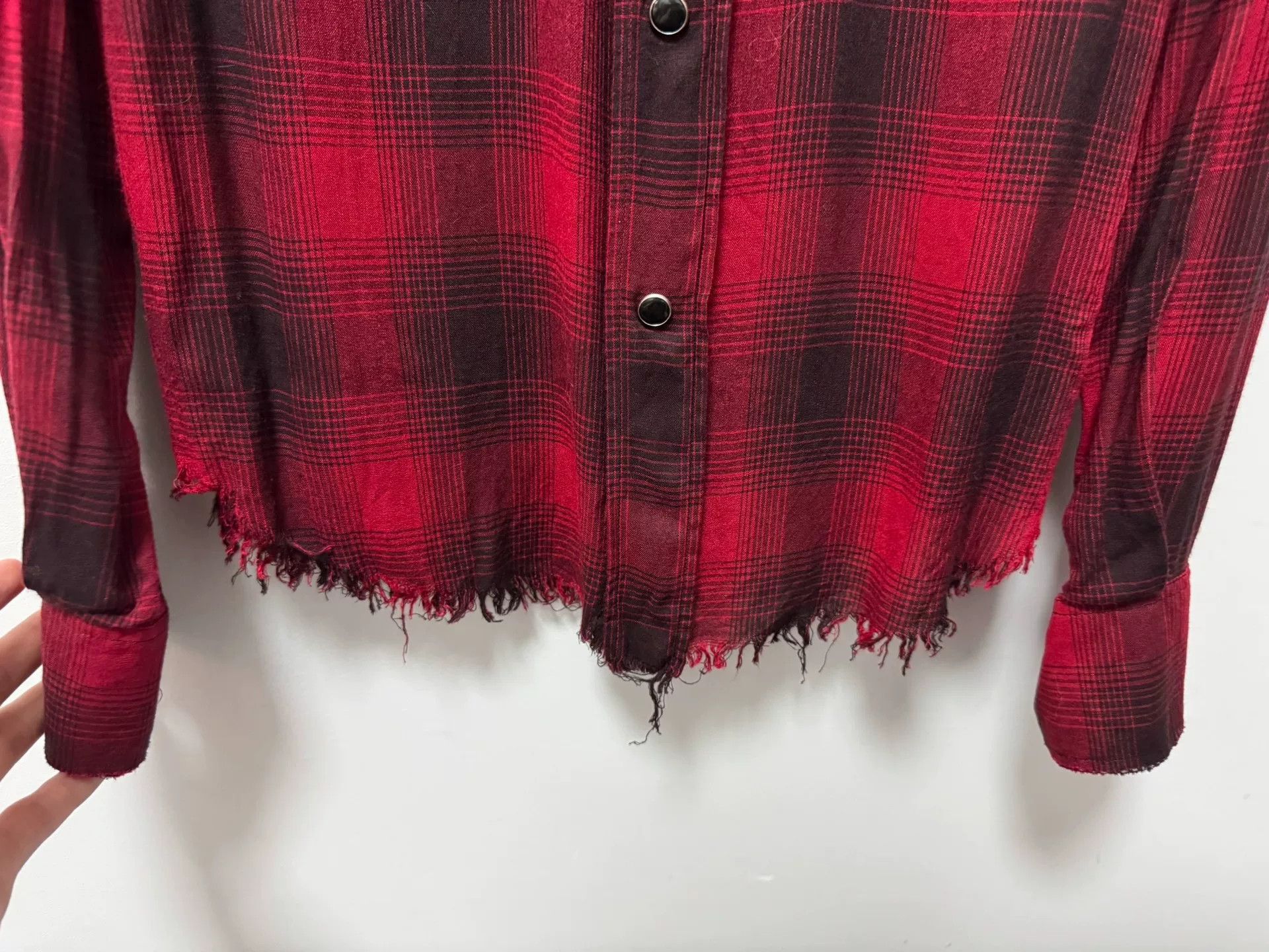 Saint Laurent Paris Saint Laurent Red Plaid Shirt Size US XS / EU 42 / 0 - 4 Thumbnail
