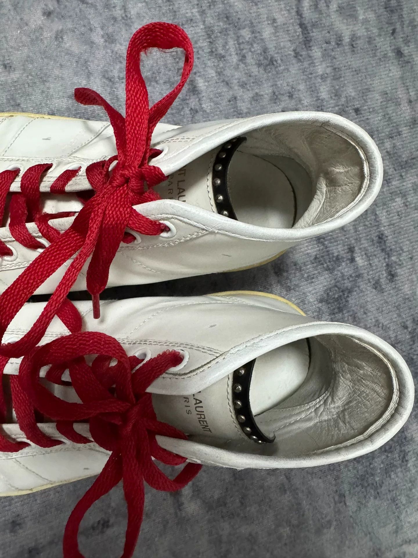Saint Laurent Paris Saint Laurent High-Top Sneakers with Studs Size US 8.5 / EU 41-42 - 4 Thumbnail