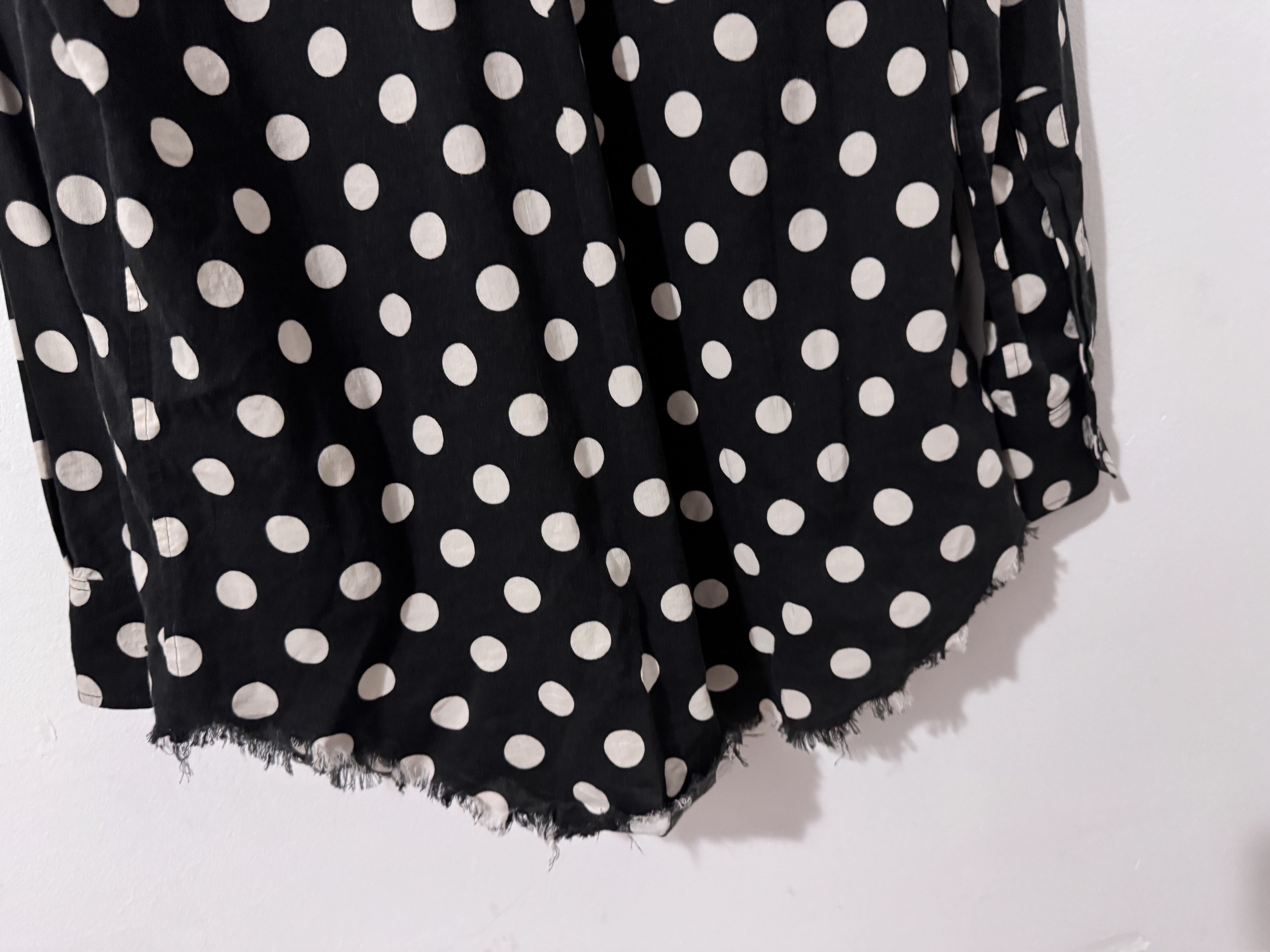 Saint Laurent Paris Saint Laurent Polka Dot Shirt with Fringes Size US M / EU 48-50 / 2 - 4 Thumbnail
