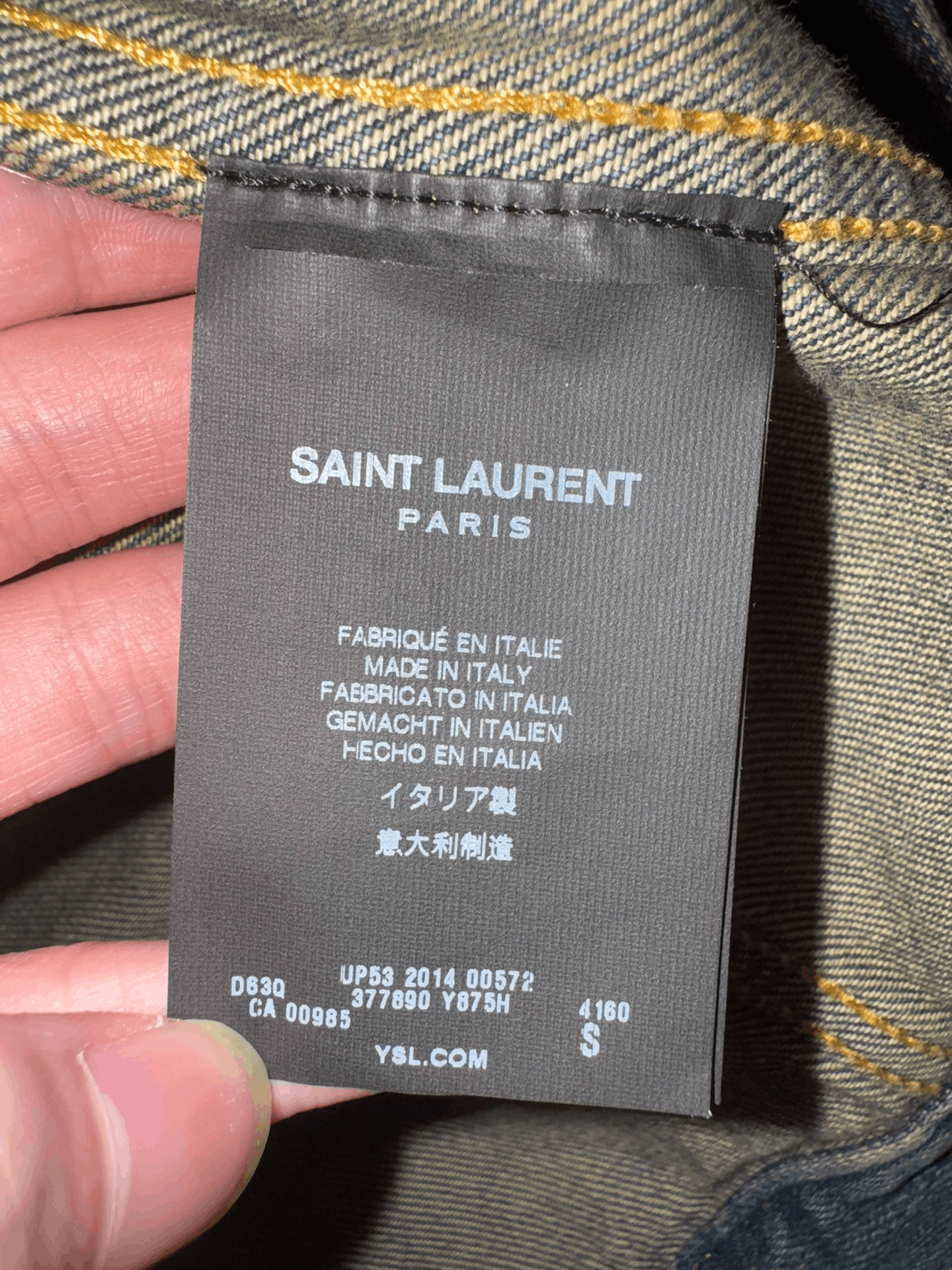 Saint Laurent Paris Saint Laurent Vintage Denim Jacket Size US S / EU 44-46 / 1 - 5 Thumbnail