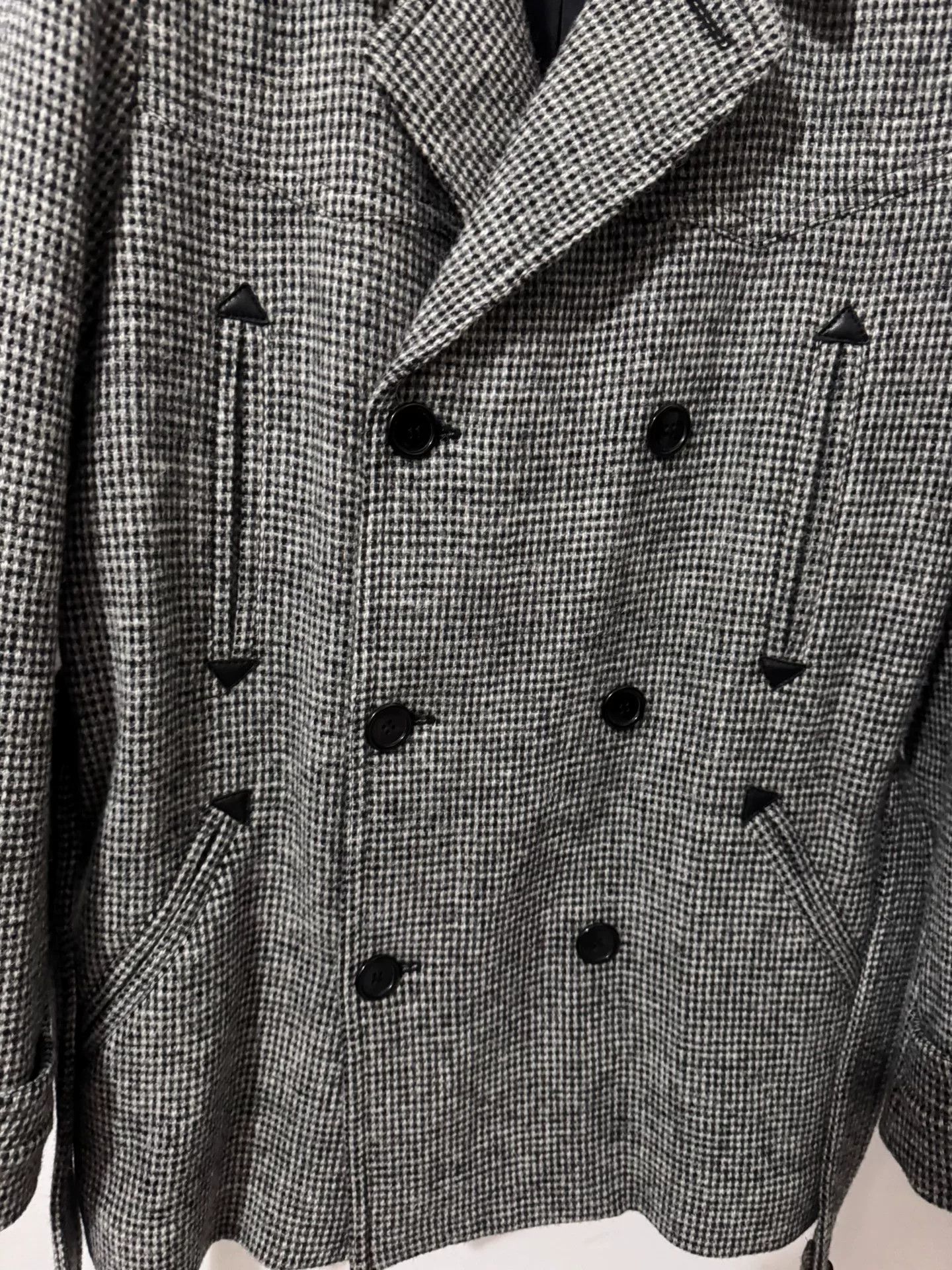 Saint Laurent Paris Saint Laurent Double-Breasted Check Coat Size US L / EU 52-54 / 3 - 3 Thumbnail