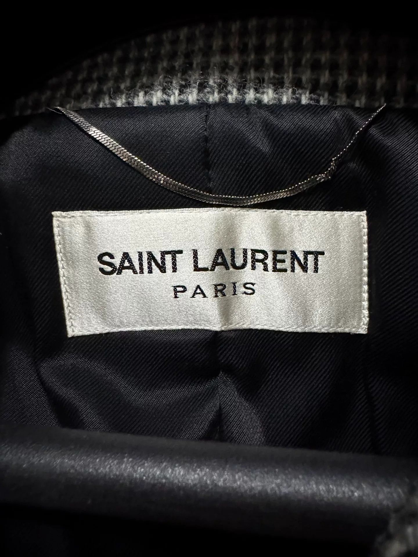 Saint Laurent Paris Saint Laurent Double-Breasted Check Coat Size US L / EU 52-54 / 3 - 6 Thumbnail