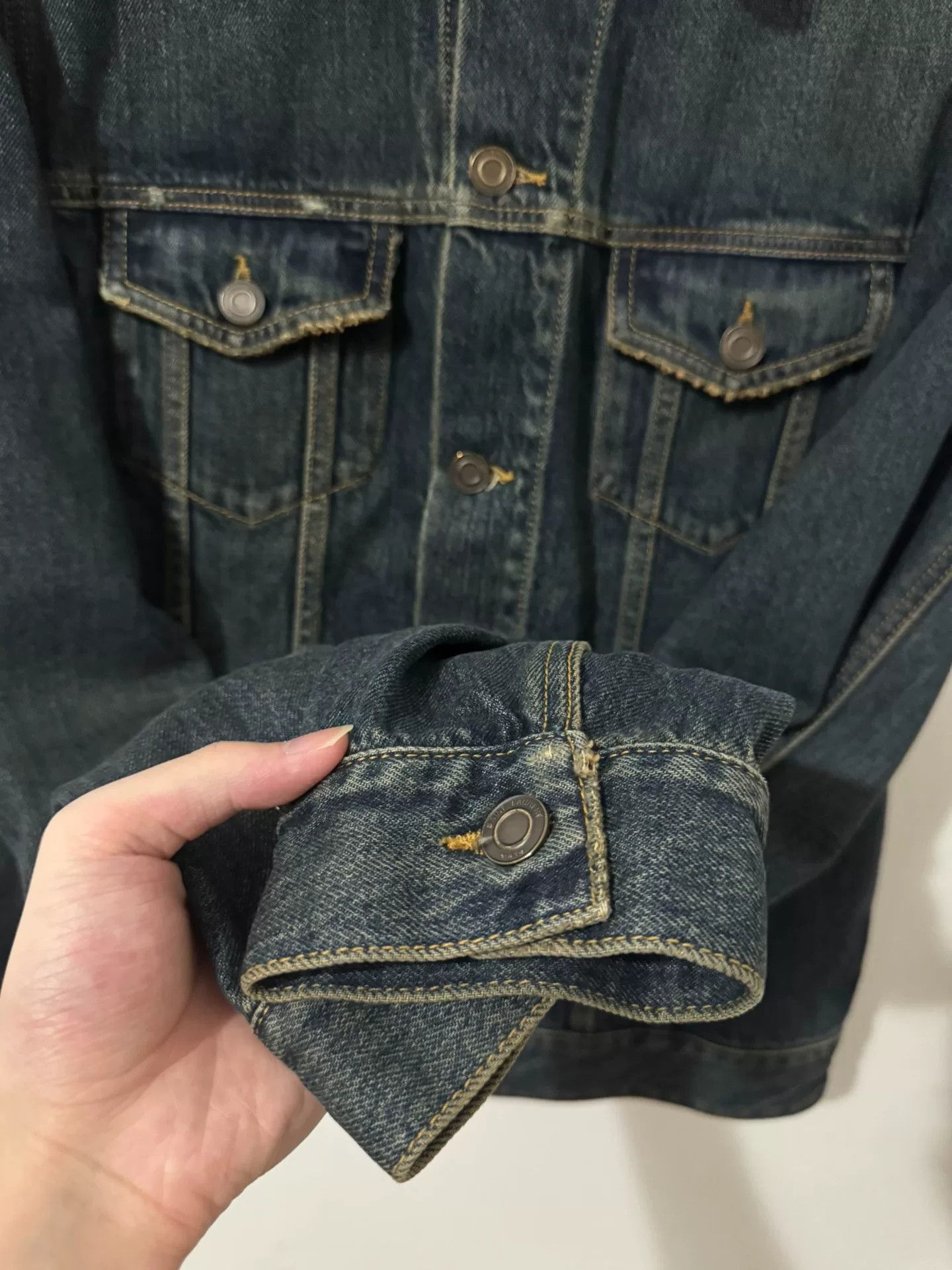 Saint Laurent Paris Vintage Saint Laurent Denim Jacket Size US L / EU 52-54 / 3 - 5 Thumbnail